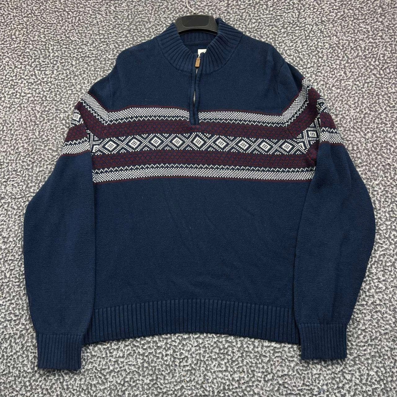St. Johns Bay St Johns Bay XL Quarter Zip Sweater Fair Isle Cotton Blend Size US XL / EU 56 / 4 - 1 Thumbnail