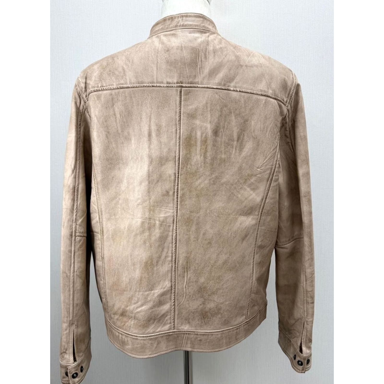 Vintage VINTAGE Men's Italian Sheepskin Genuine Leather Jacket Premium Soft Beige Coat Size L Size US L / EU 52-54 / 3 - 2 Thumbnail