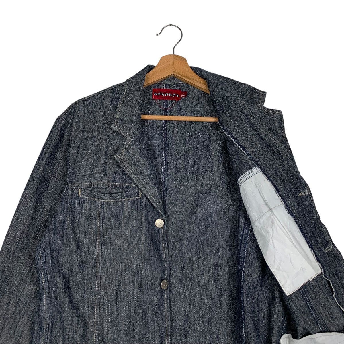 Japanese Brand STARBOY Denim Casual Jacket #1508-C68 Size US L / EU 52-54 / 3 - 10 Thumbnail