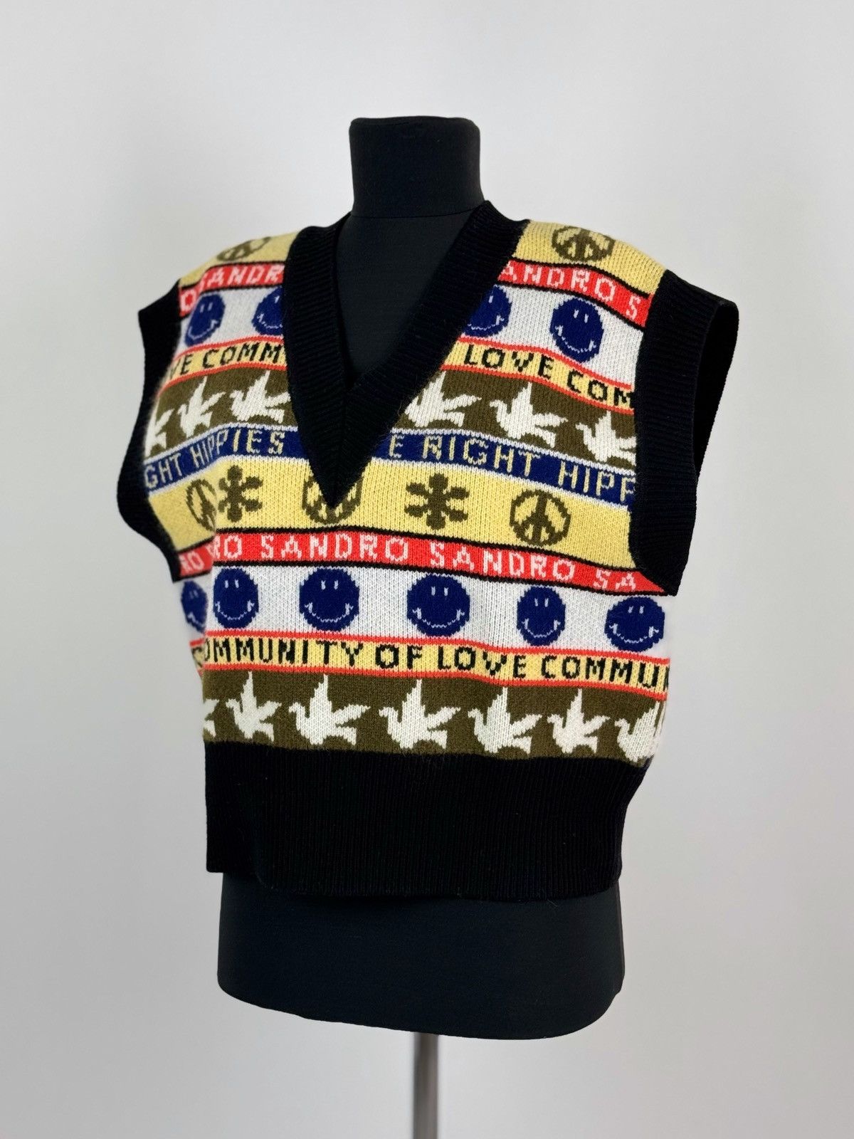 Sandro Sandro x Smiley Sleeveless Sweater With Motif Size M / US 6-8 / IT 42-44 - 1 Thumbnail