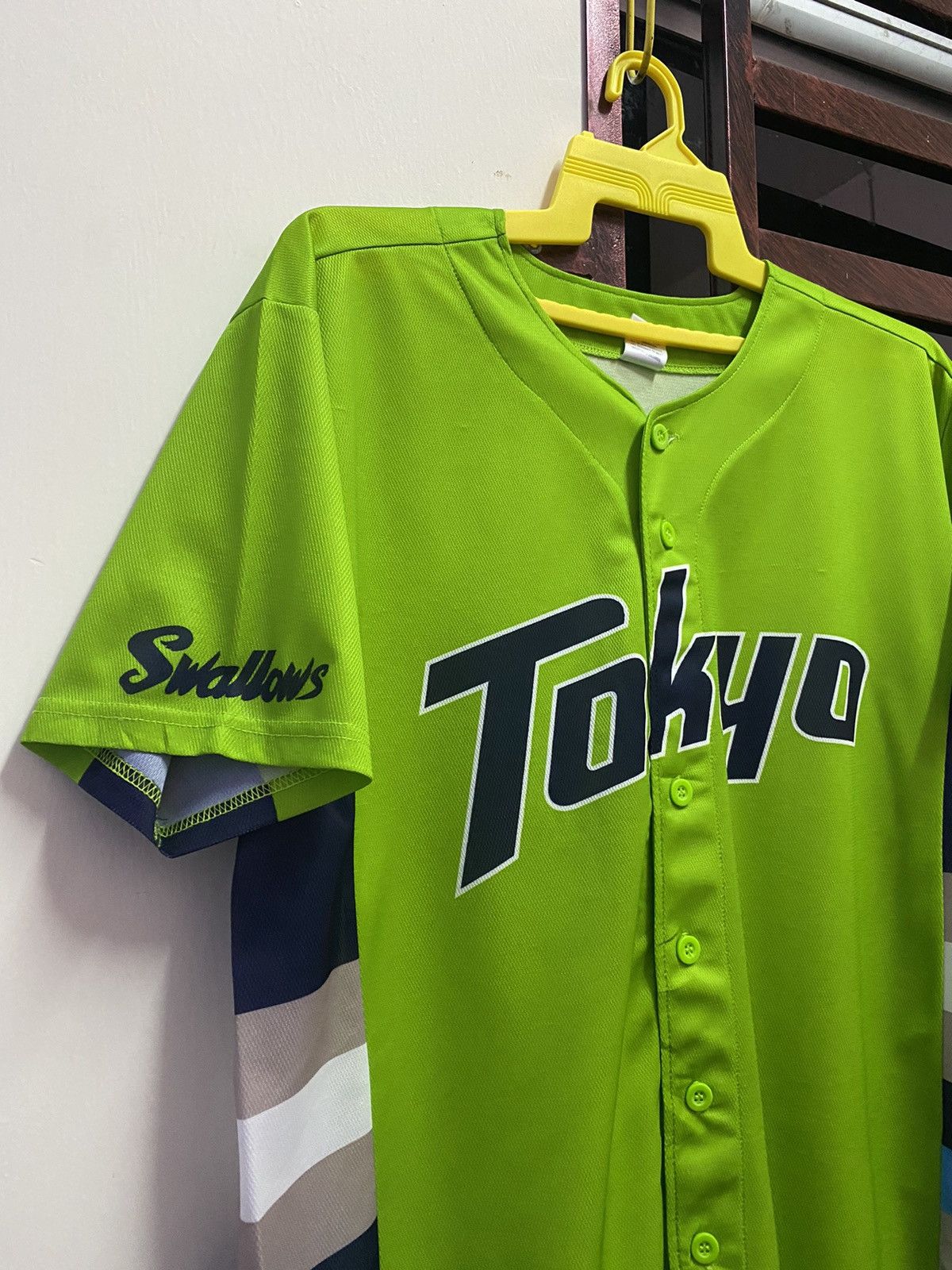 Japanese Brand × MLB Majestic Tokyo Yakult Swallows Baseball Jersey Size US XL / EU 56 / 4 - 2 Thumbnail