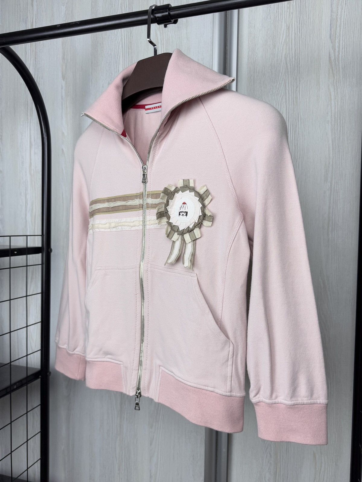 Prada Prada Archive vintage RARE japanese full zip collar sweater Size M / US 6-8 / IT 42-44 - 7 Thumbnail