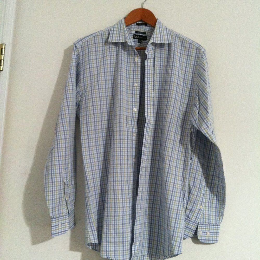 Neiman Marcus NEIMAN MARCUS MENS COTTON DRESS SHIRT SIZE: 16/34-35 Size US L / EU 52-54 / 3 - 4 Thumbnail
