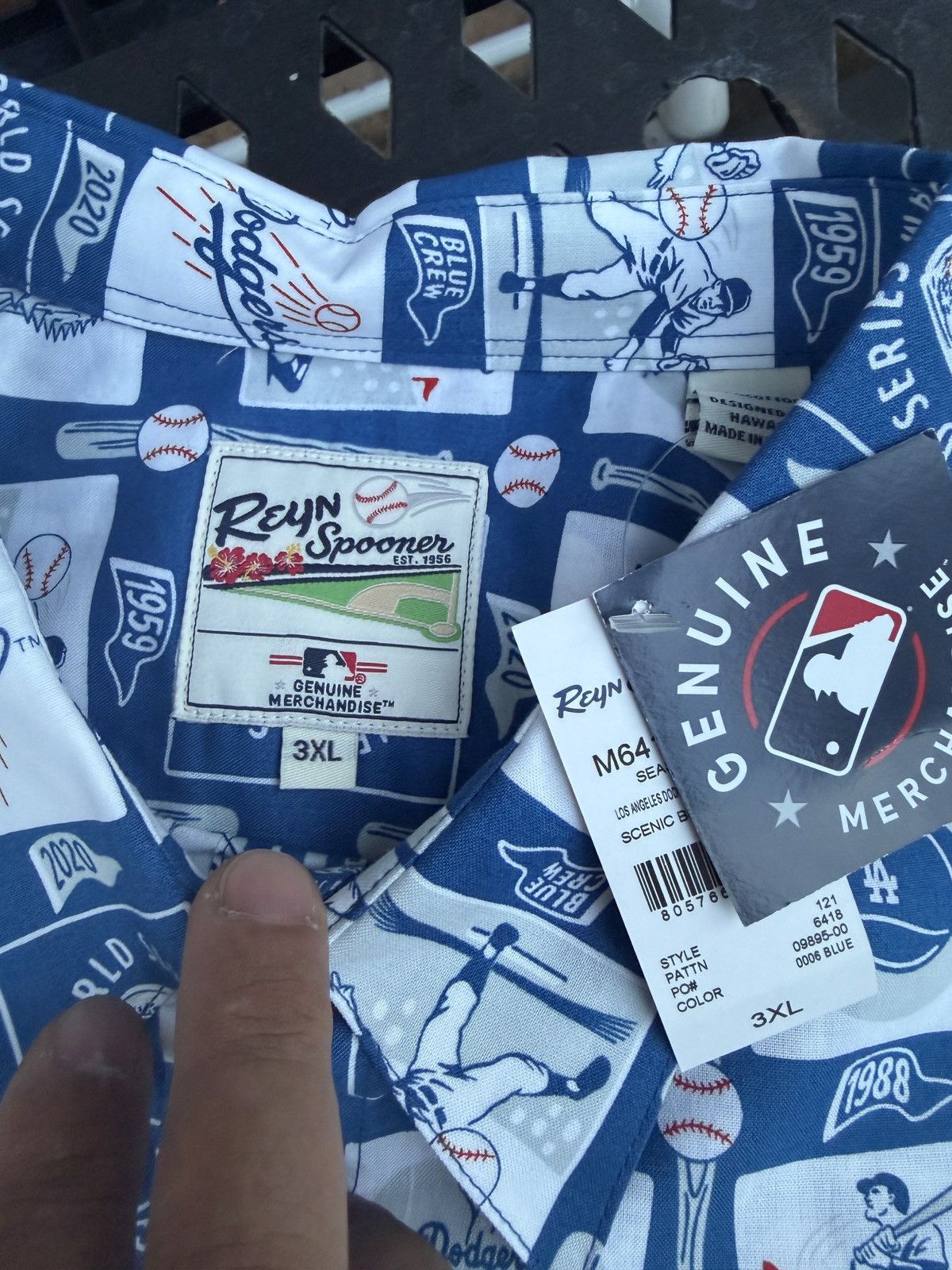 Reyn Spooner New Reyn Spooner Los Angeles Dodgers MLB Baseball Men's 3XL Size US XXL / EU 58 / 5 - 4 Thumbnail