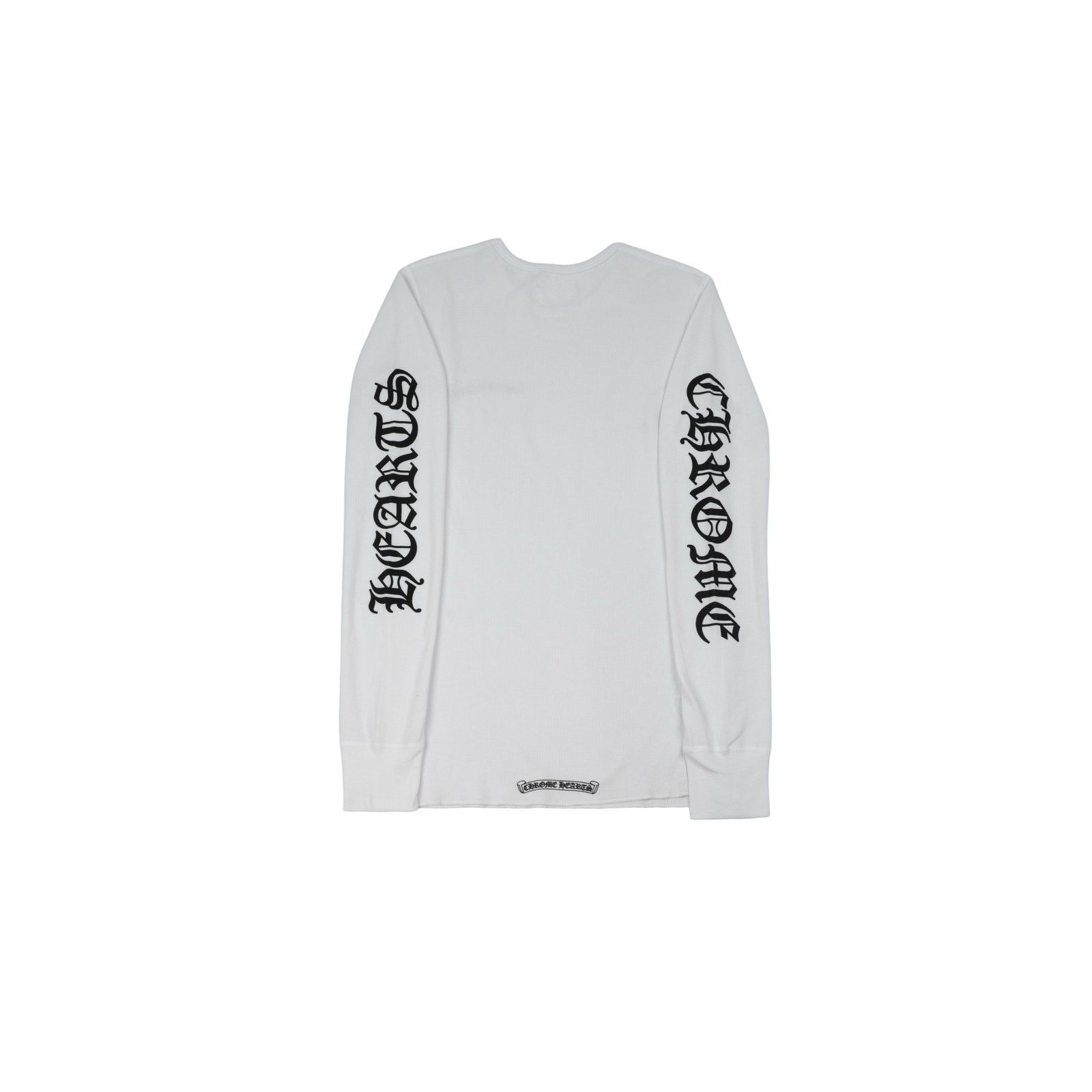 Chrome Hearts Scroll Logo Sleeve Waffle Thermal Shirt 'White' Size US L / EU 52-54 / 3 - 2 Thumbnail