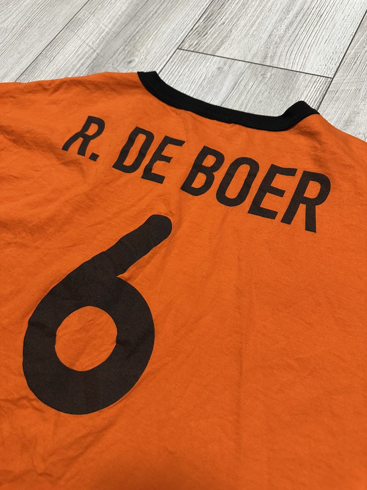 Nike 2000-01 Netherlands Nike Cotton Tee R. De Boer #6 Size XL Size US XL / EU 56 / 4 - 6 Thumbnail