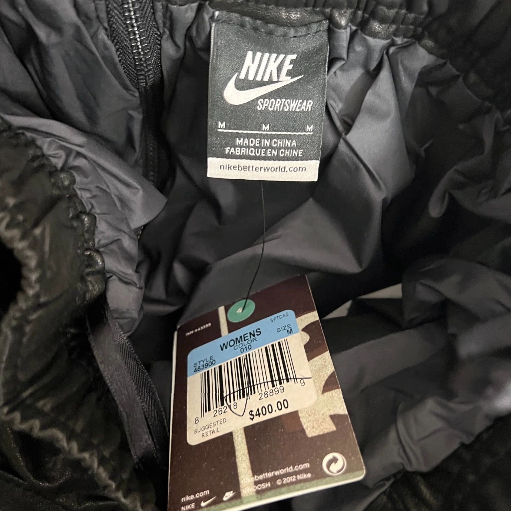 Nike NIKE 100% Lamb Leather High Low Zipper Skirt Women's Medium Black Party/Cocktail Size 32" / US 10 / IT 46 - 7 Thumbnail