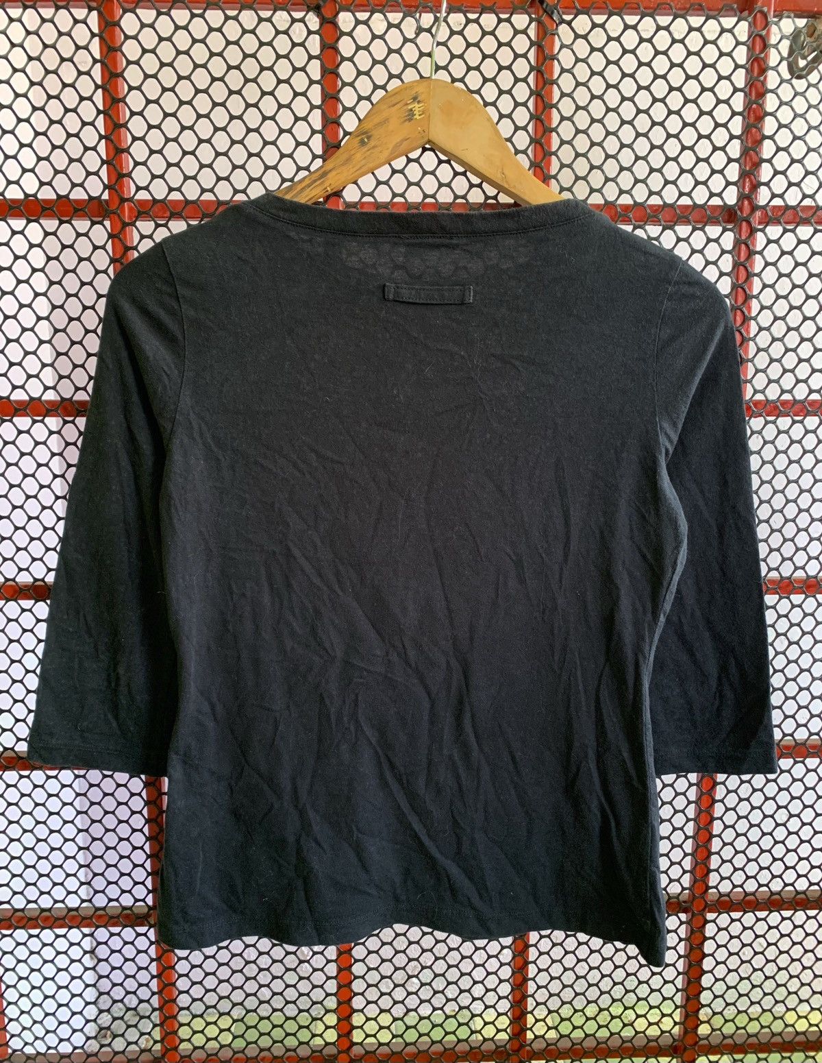 Jean Paul Gaultier 💥Final💥Jean Paul Gaultier Black Red Velvet Script Top Size XS / US 0-2 / IT 36-38 - 3 Thumbnail