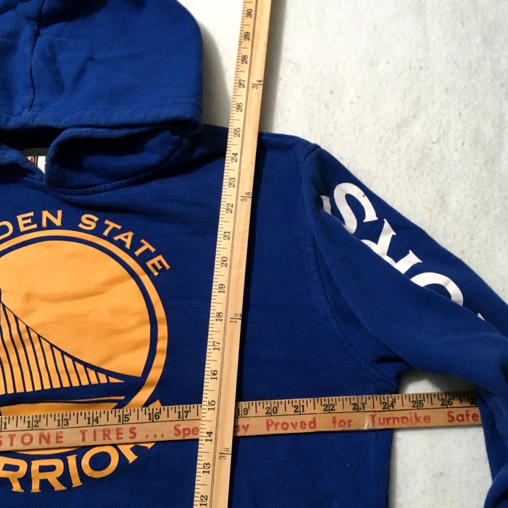 NBA VINTAGE NBA Basketball Golden State Warriors Blue Hoodie Men's LARGE Size US L / EU 52-54 / 3 - 5 Thumbnail