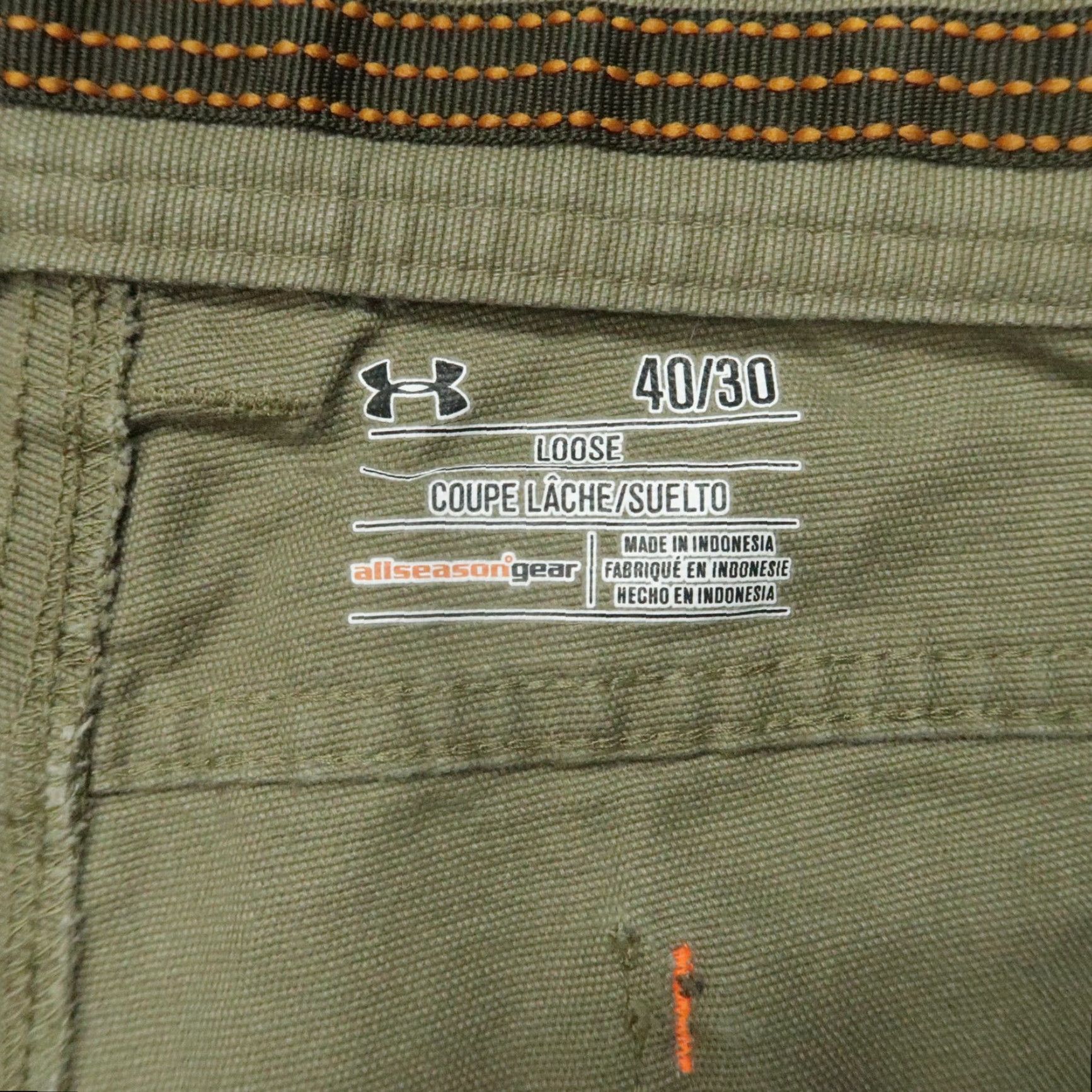 Under Armour VINTAGE Under Armour Workwear Pants Men 40x30 Canvas Reinforced Double Knee Casual Size US 40 / EU 56 - 4 Thumbnail