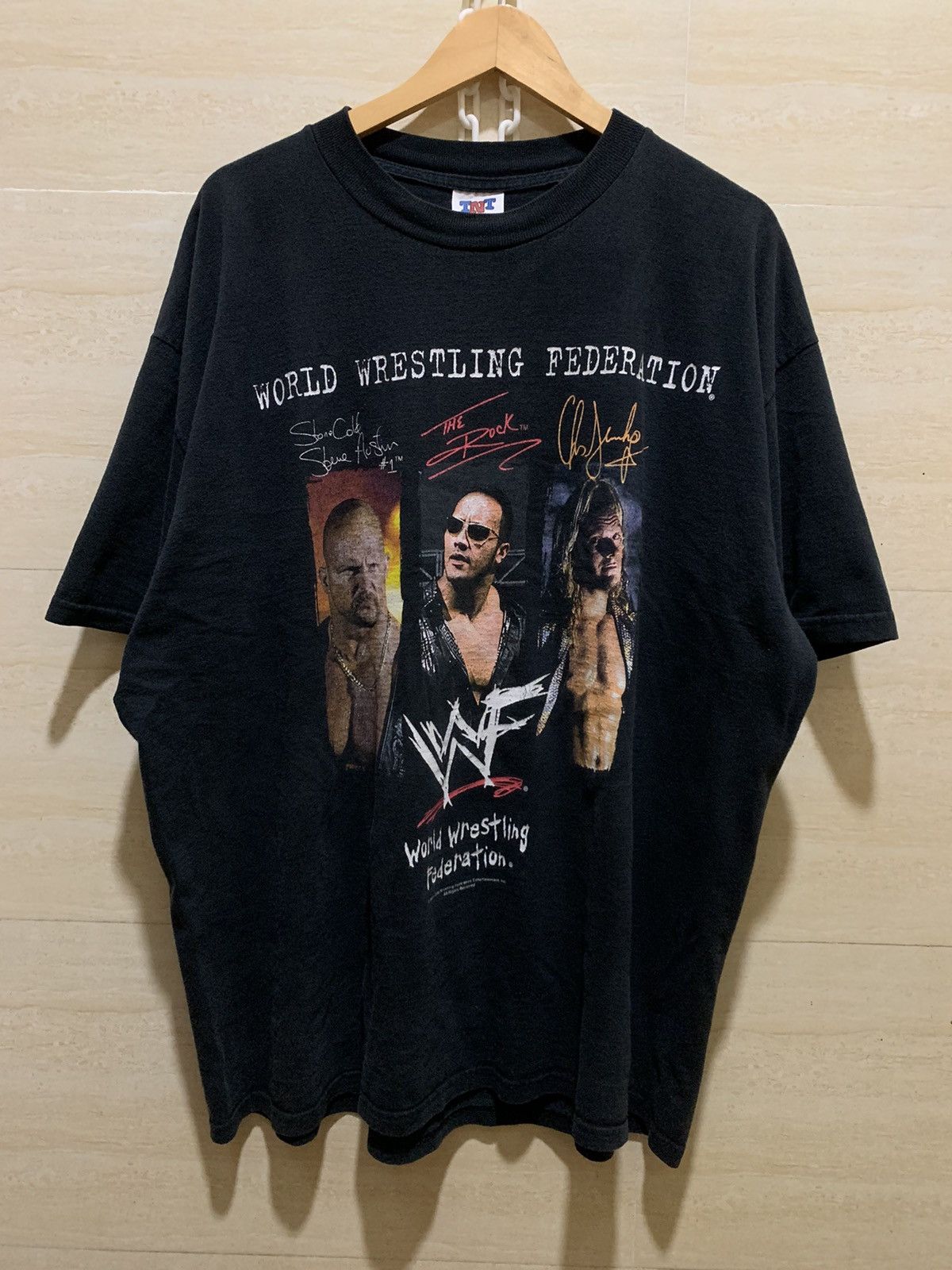 image of Wcwnwo x Wwe Vintage Wwf Superstar Attitude Era in Black, Men's (Size 2XL)