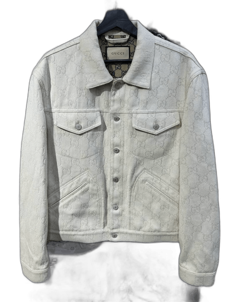 Gucci GUCCI Gg Cotton Jacquard Long Sleeve Jacket Size US L / EU 52-54 / 3 - 1 Thumbnail
