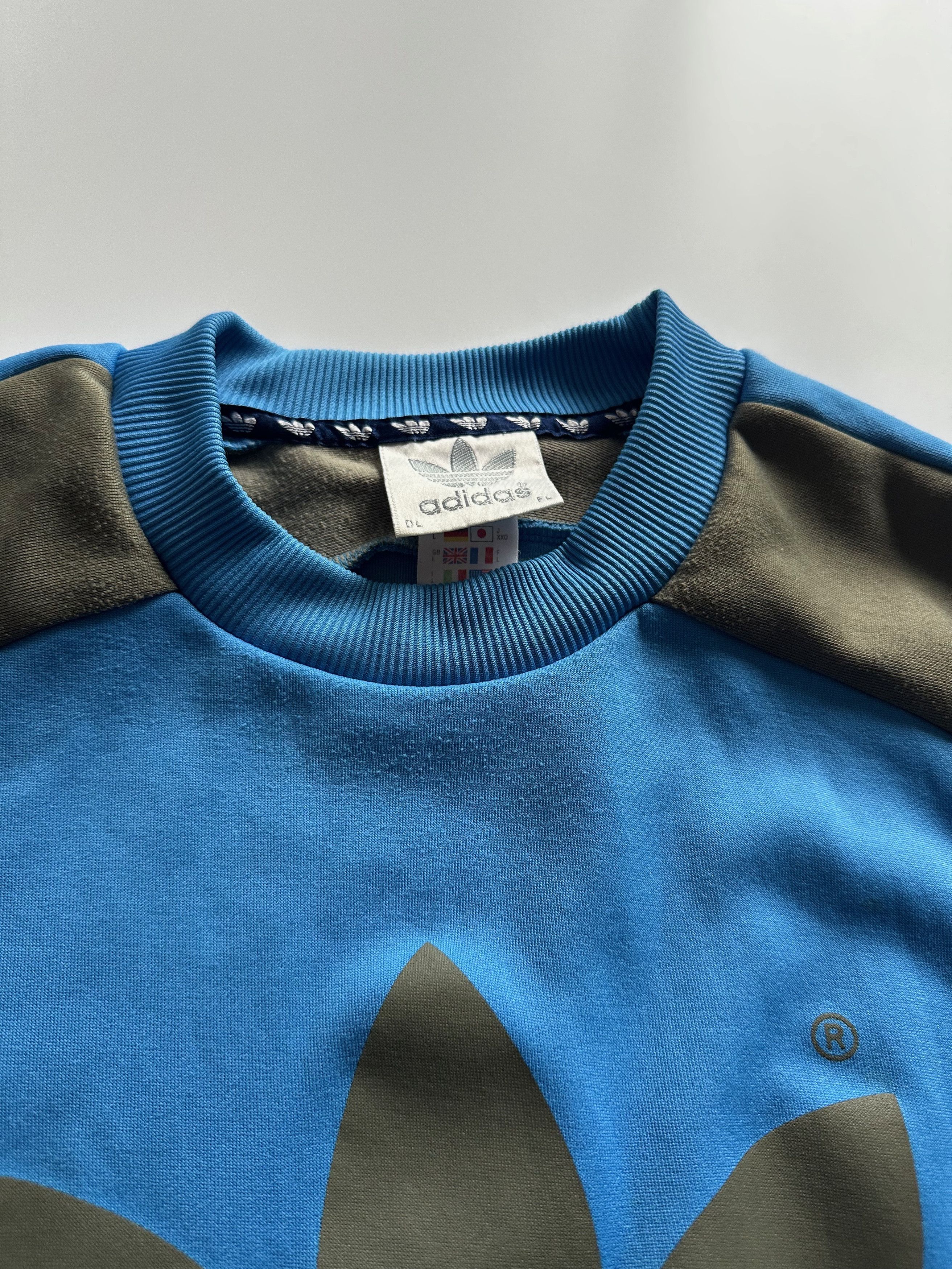 Adidas 90's Adidas Vintage Crew Neck sweatshirt blue Size US L / EU 52-54 / 3 - 4 Thumbnail
