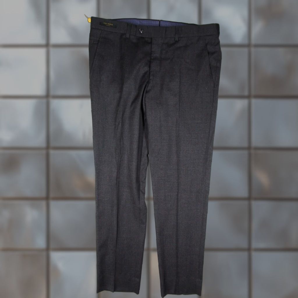 Ted Baker Ted Baker Suit Pants Mens 36 Gray Wool Endurance Jeremy Dress Trousers Formal Size 36R - 1 Thumbnail