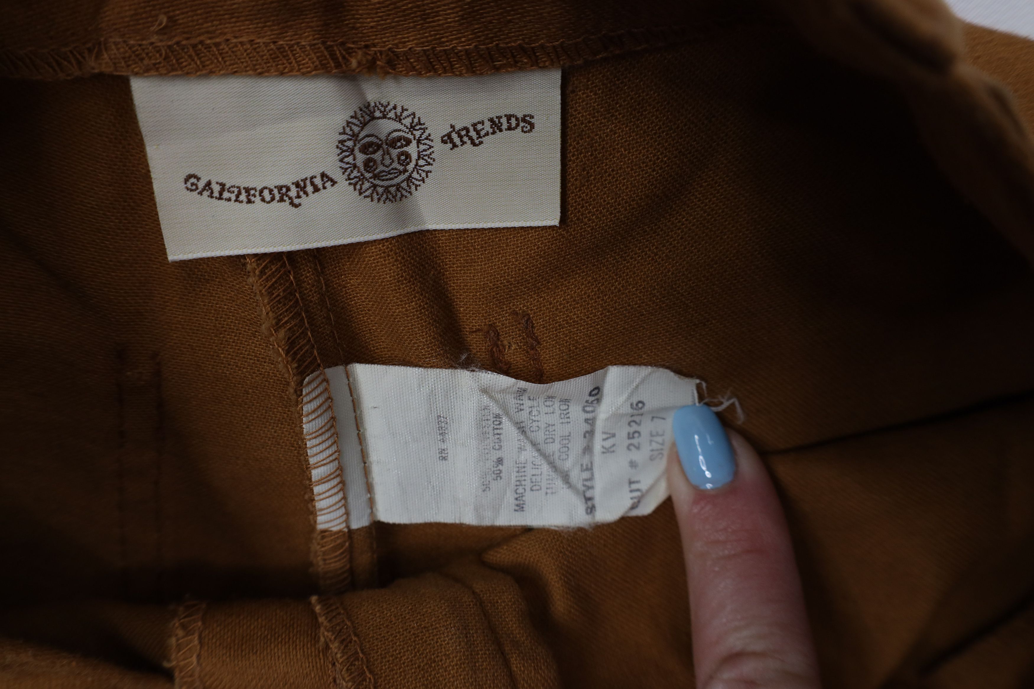 Vintage AS IS Vintage 70s Streetwear Wide Leg Chino Pants Brown USA Size 28" / US 6 / IT 42 - 8 Thumbnail