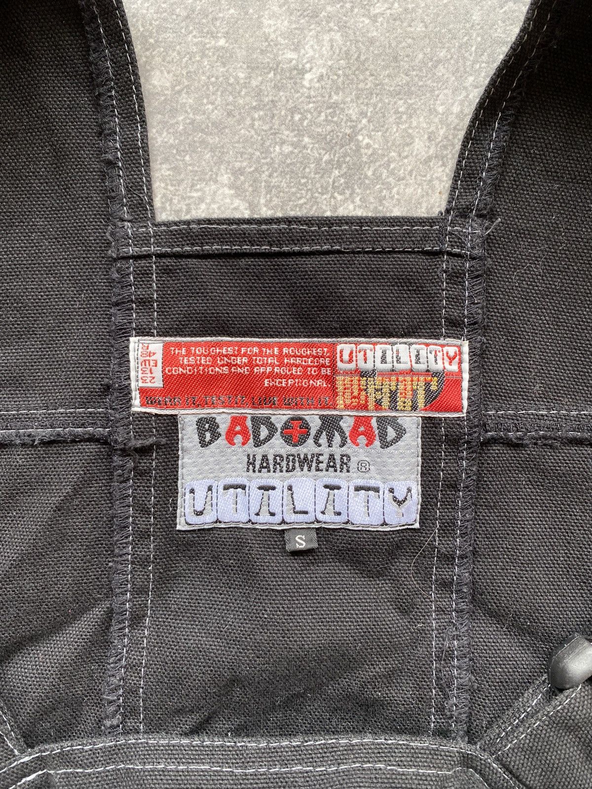 20471120 × Japanese Brand Vintage Bad Mad Hardwear Baggy Double Knee Overall Size US 30 / EU 46 - 7 Thumbnail