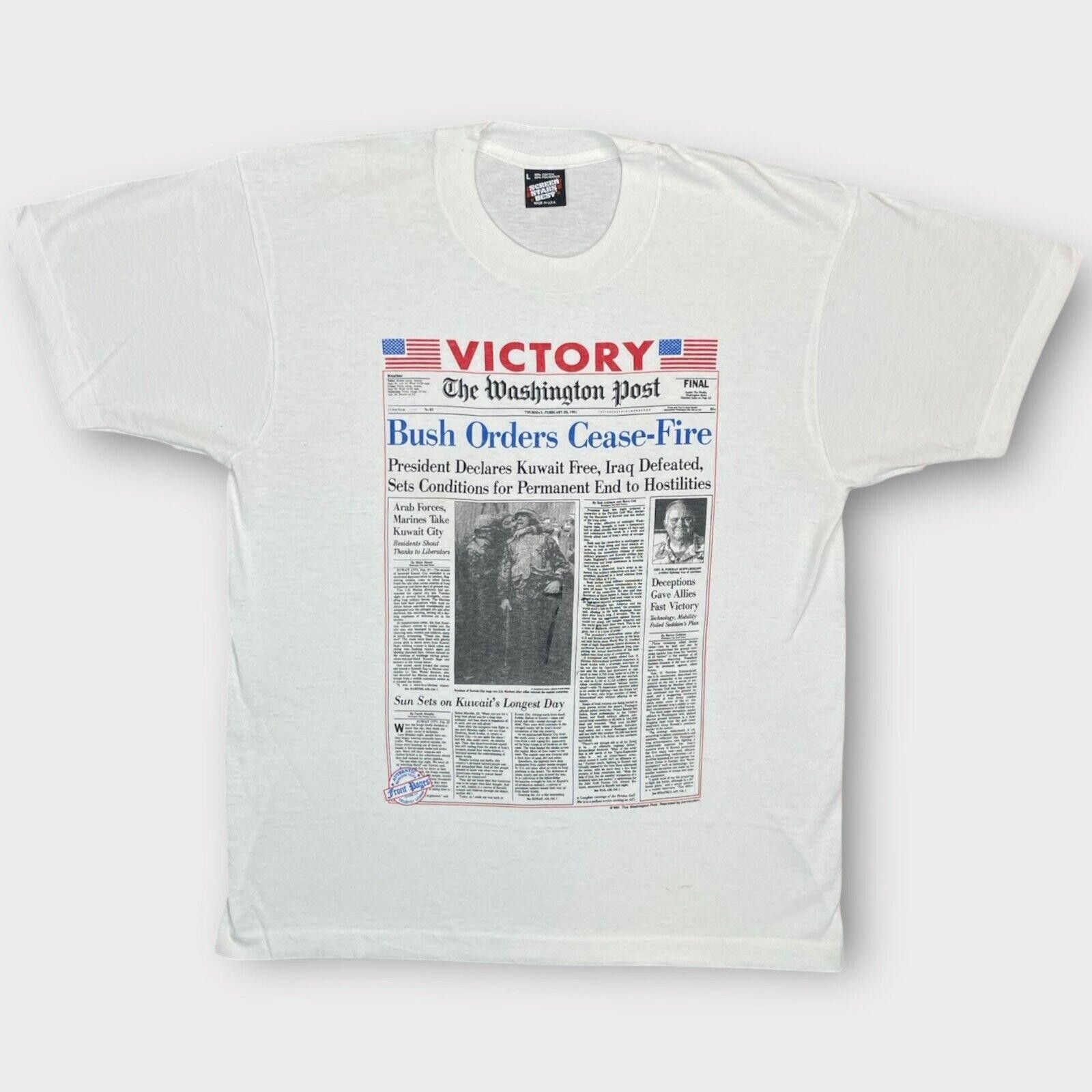 Other 1991 President Bush Washington Post Tee Size US L / EU 52-54 / 3 - 1 Thumbnail