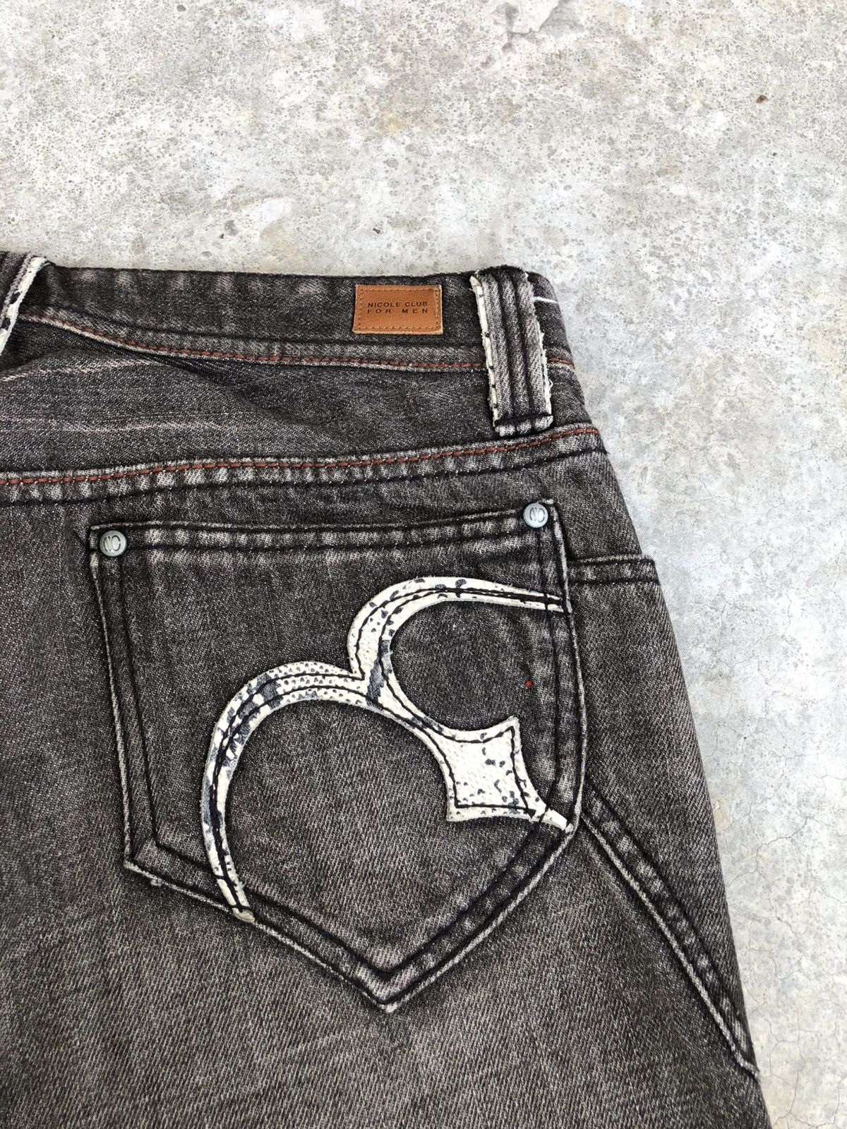 If Six Was Nine Japanese Nicole Club Flared Jeans Snake Skin Distressed Size US 32 / EU 48 - 17 Thumbnail