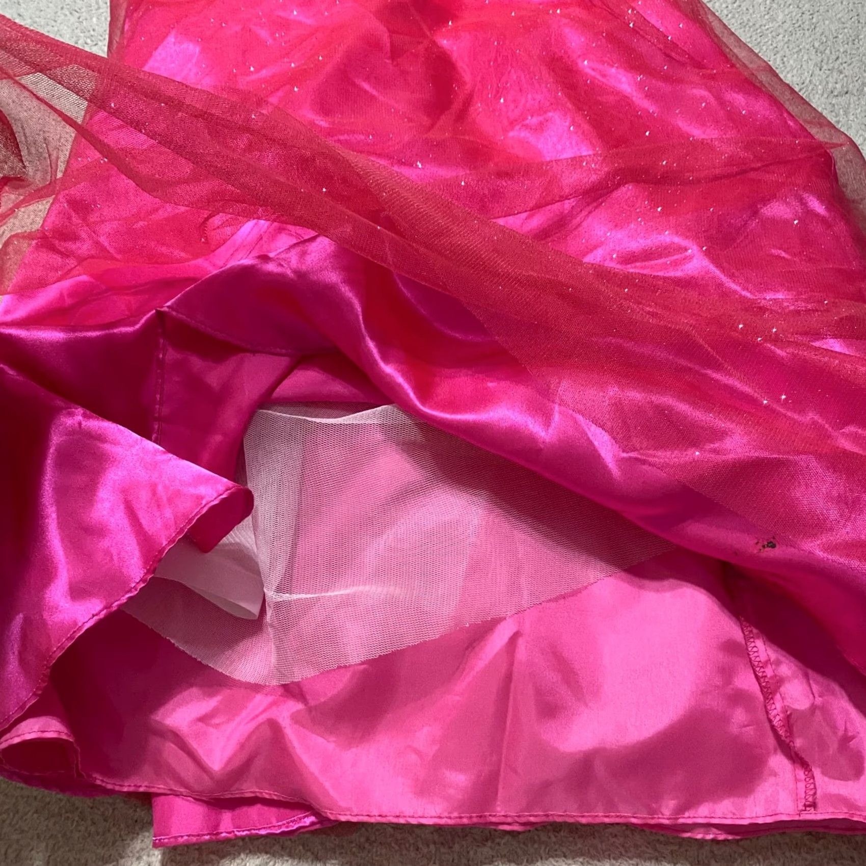 Vintage MXI Dress Ball Gown Vintage Pink 13 Womens Sleeveless Halter A-Line, Sparkly Barbie Maxi Fashion Prom Party/Cocktail Formal Size XL / US 12-14 / IT 48-50 - 2 Thumbnail