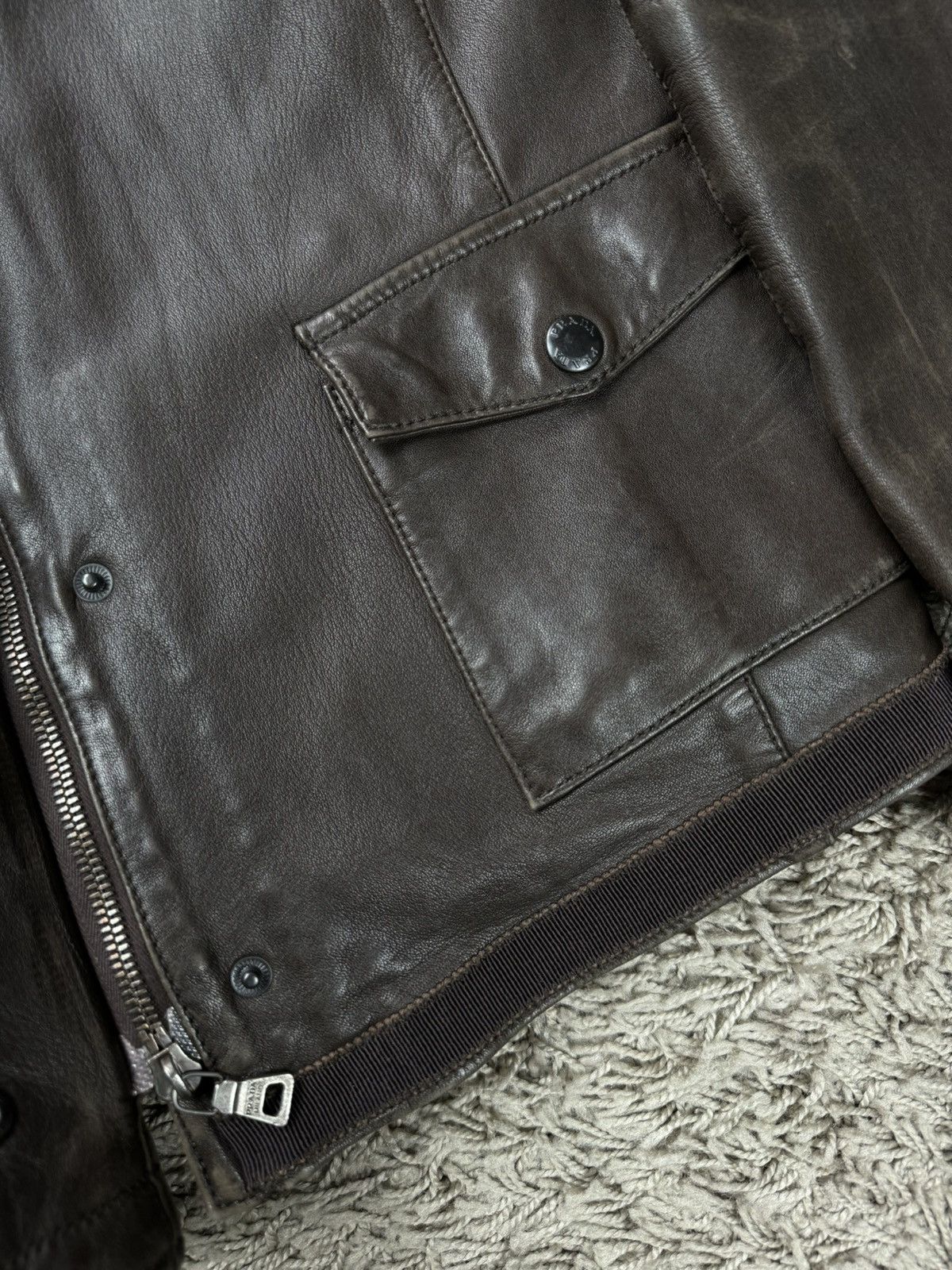 Prada Archive leather jacket Prada original luxury streetwear item Size S / US 4 / IT 40 - 5 Thumbnail