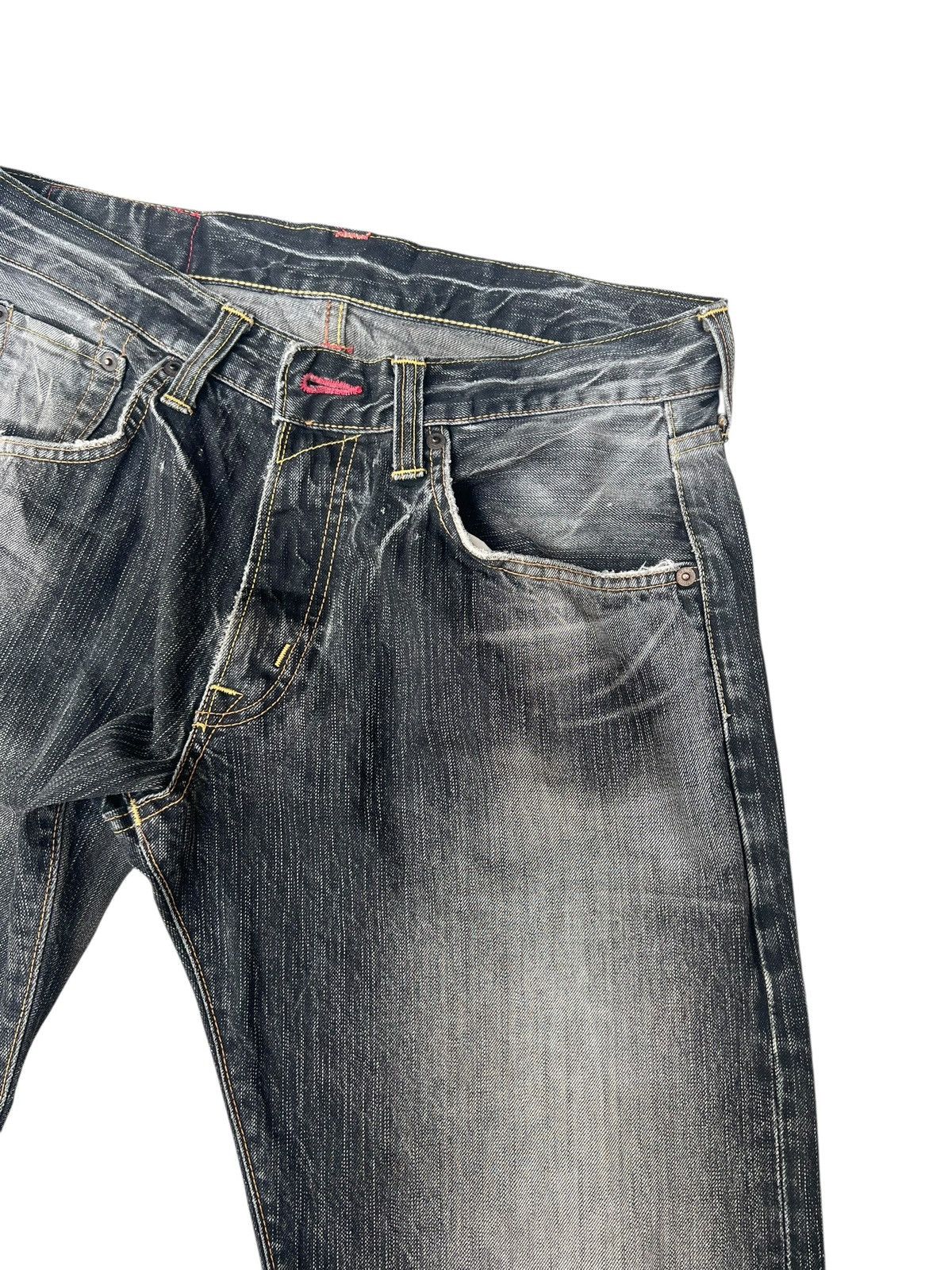 Edwin Vintage Y2K 2000s Edwin Fade Black Denim Loose Jeans Size US 31 - 6 Thumbnail
