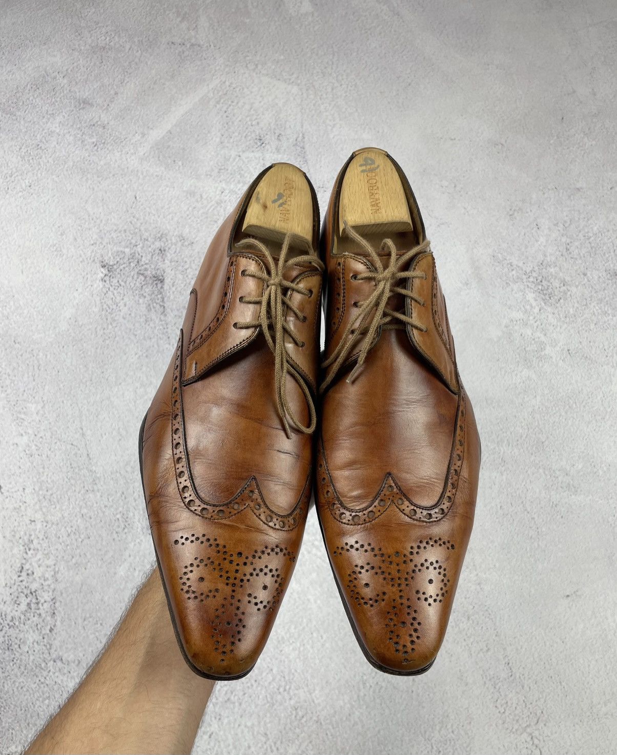 Magnanni Magnanni Brown Leather Oxford Dress Shoes EU 42 US 9M Size US 9 / EU 42 - 5 Thumbnail