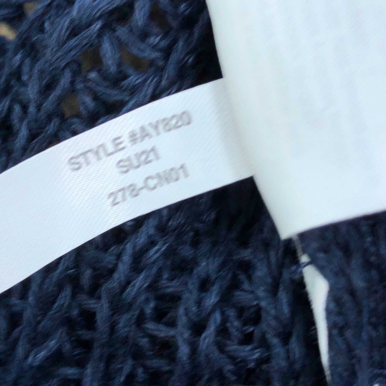 J.Crew J Crew Size S Sweater Relaxed Fit Linen Beach Open Knit Navy Size S / US 4 / IT 40 - 14 Thumbnail