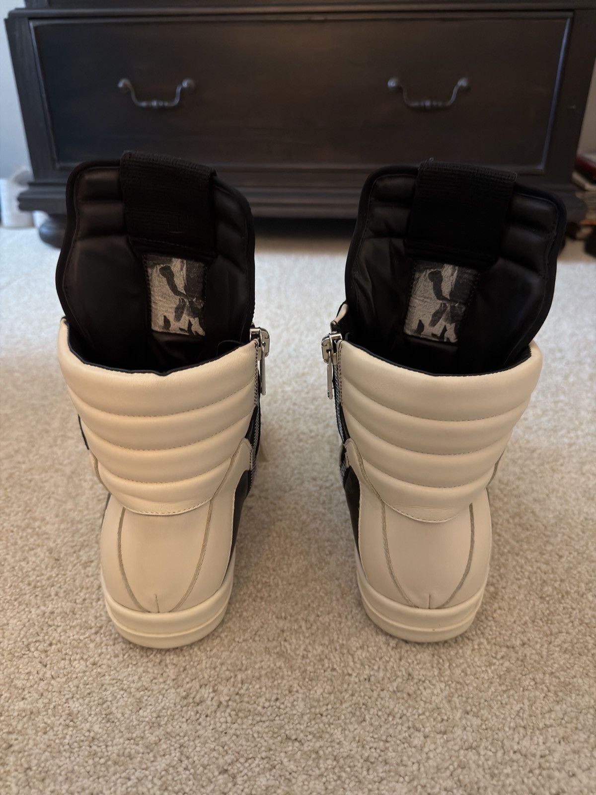 Rick Owens Rick Owens Geobasket Leather High Top Sneaker Size US 10 / EU 43 - 3 Thumbnail
