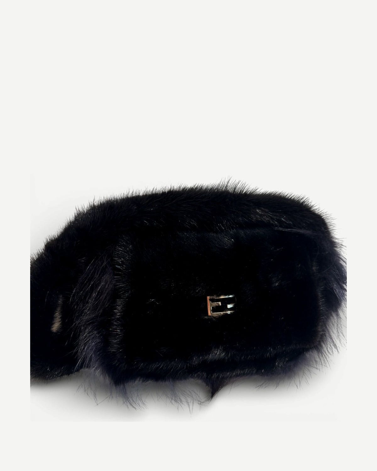 Fendi 2000s Black Long Fur Baguette Bag Size ONE SIZE - 3 Thumbnail
