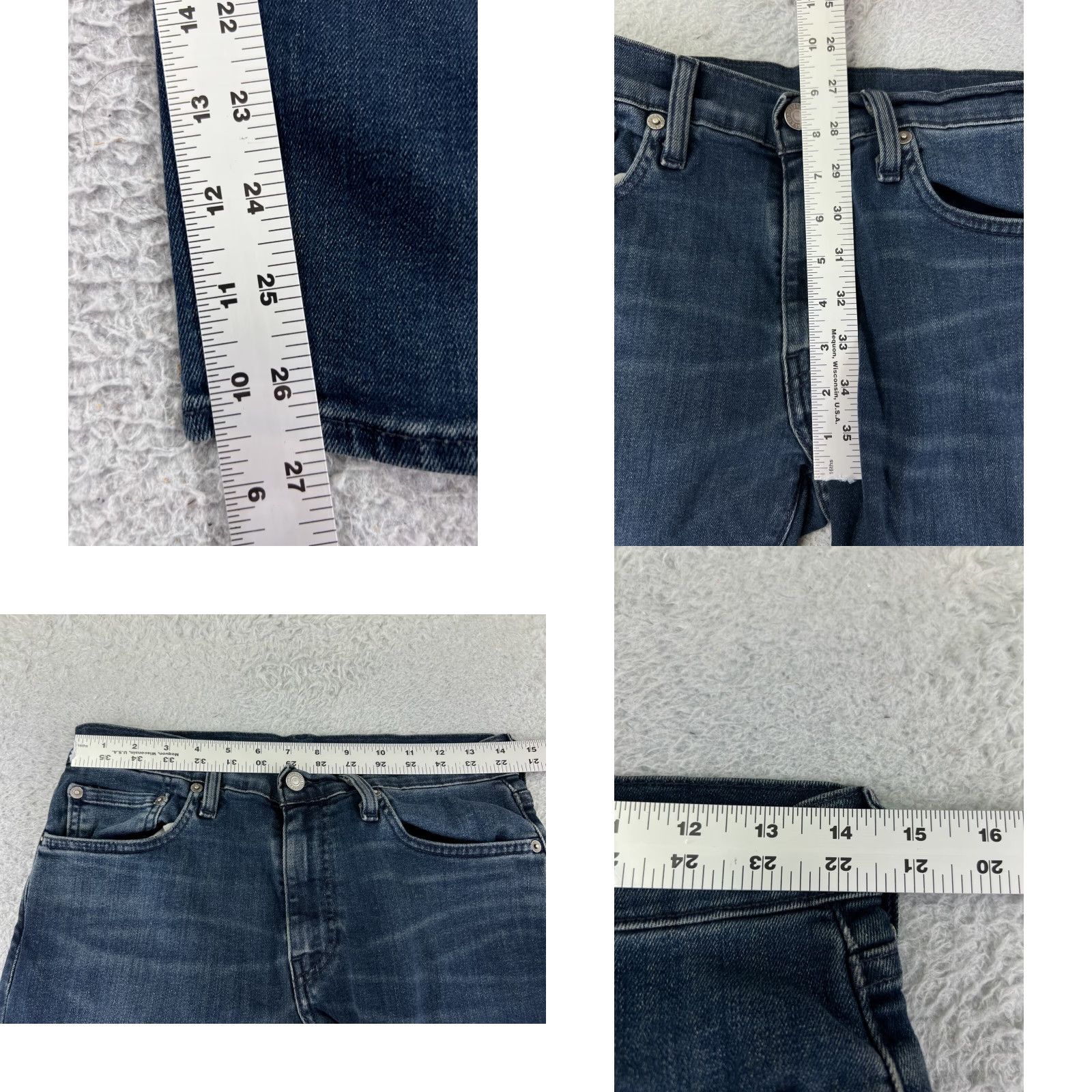 Levi's Levis Jeans Adult 29 Blue Denim Slim Taper Big E 512 Cotton Blend 29x31 Size US 29 - 9 Thumbnail