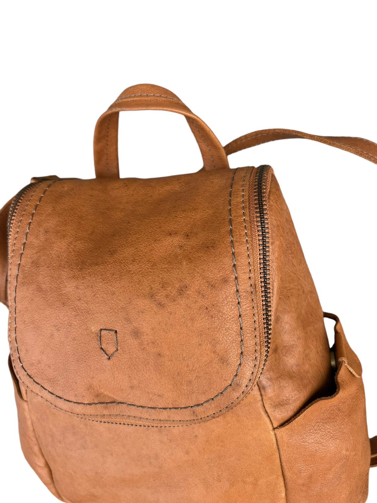 Leather Vintage Marmelo Tokyo Patina Leather Mini Backpack Bag Size ONE SIZE - 9 Thumbnail