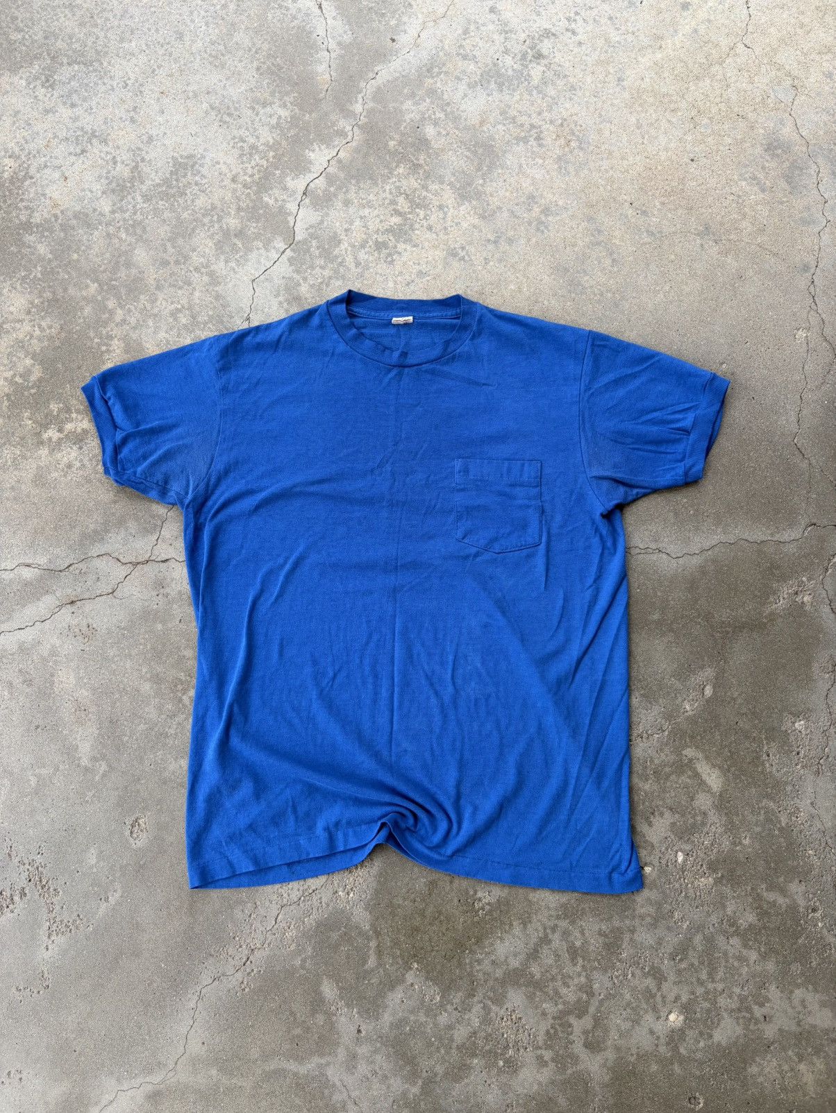 Vintage Vintage 70s/80s Pocket Tee Size US L / EU 52-54 / 3 - 1 Thumbnail