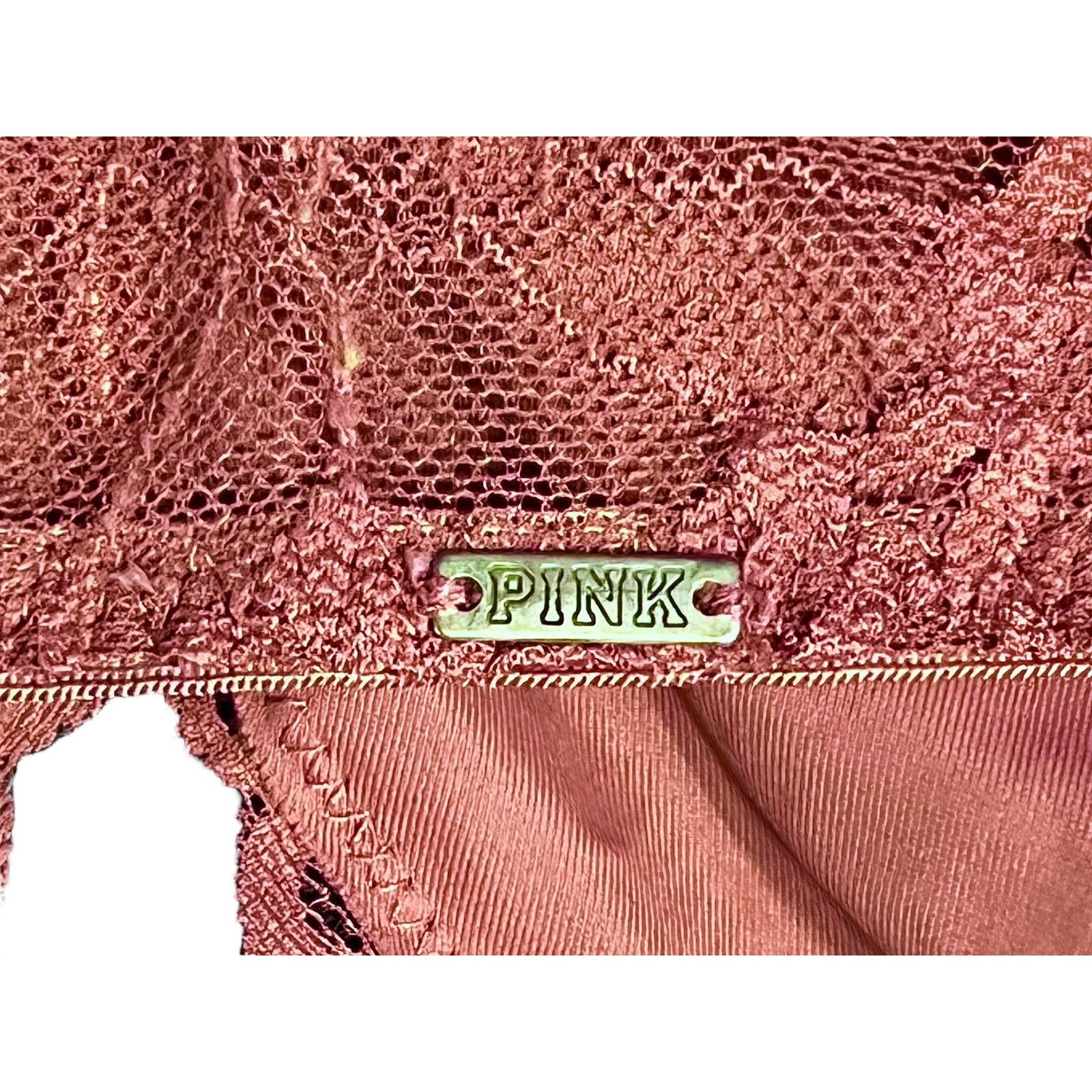 Pink Victoria Secret Bralette-PINK-Mauve Color-Size L-No Padding Size ONE SIZE - 3 Thumbnail