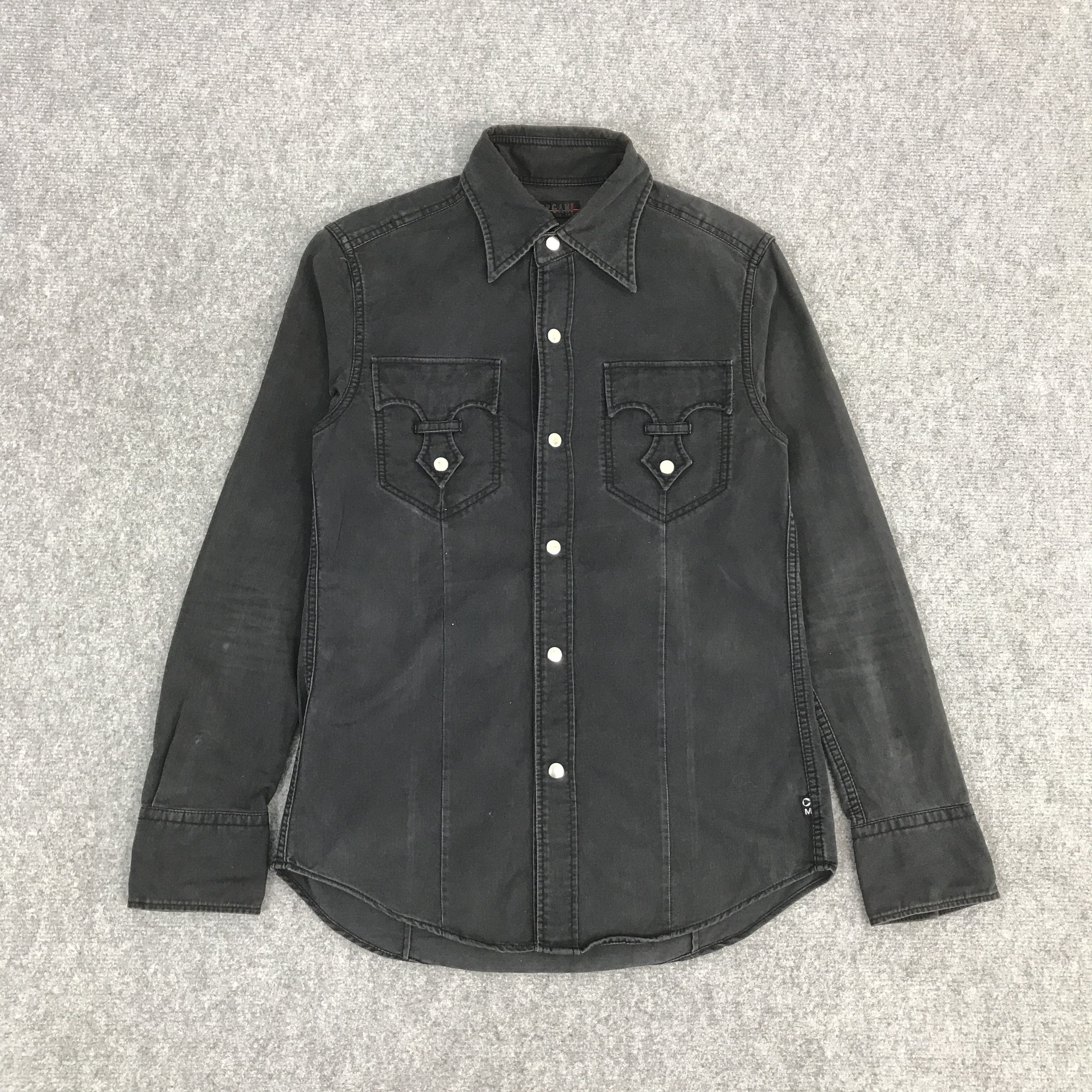 If Six Was Nine × Japanese Brand × Morgan Homme MORGAN HOMME PUNK JAPAN BLACK SANP BUTTON SHIRTS Size US M / EU 48-50 / 2 - 1 Thumbnail
