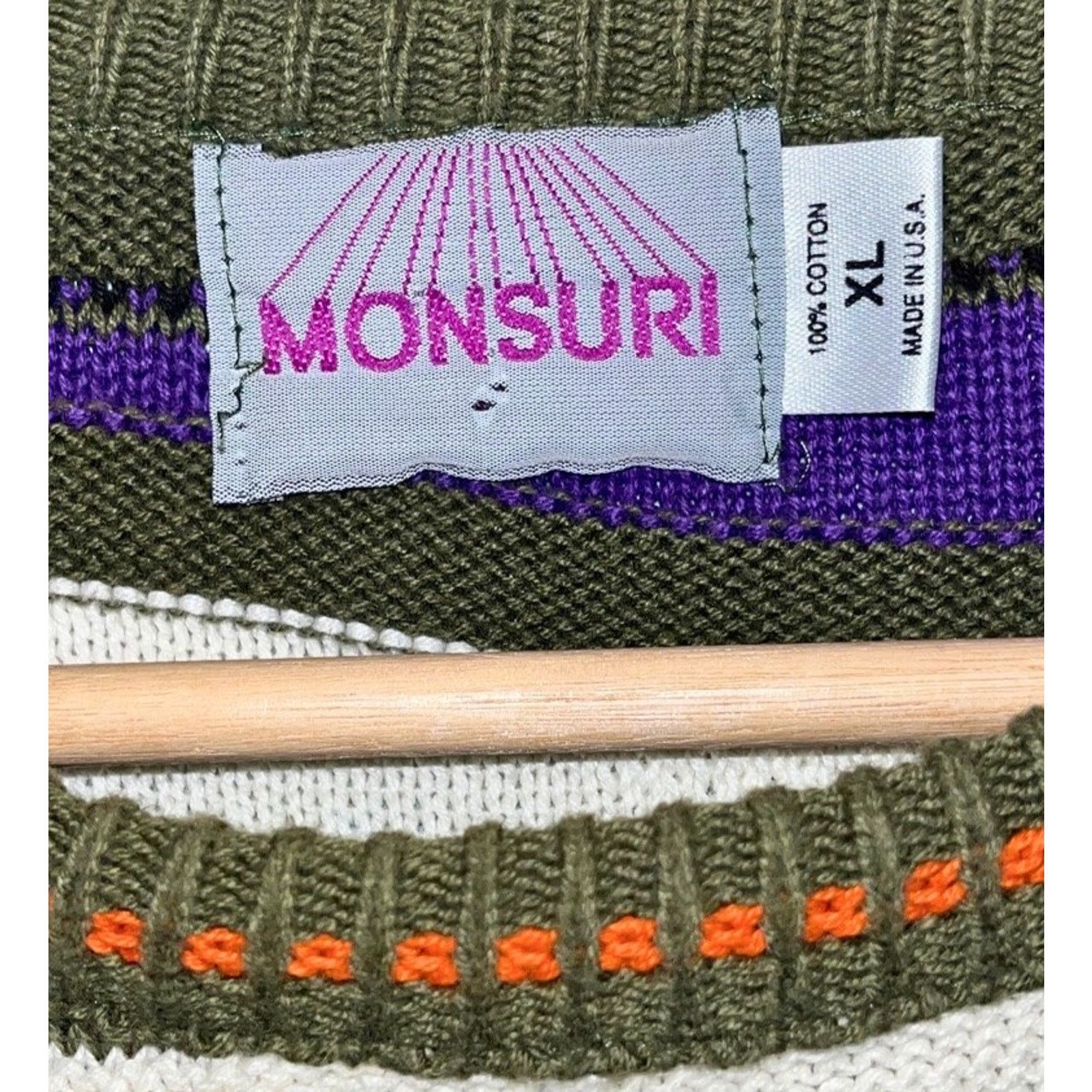 Other Monsuri Coogi Style 3D Knit Sweater XL VTG USA 100% Cotton Size US XL / EU 56 / 4 - 6 Thumbnail