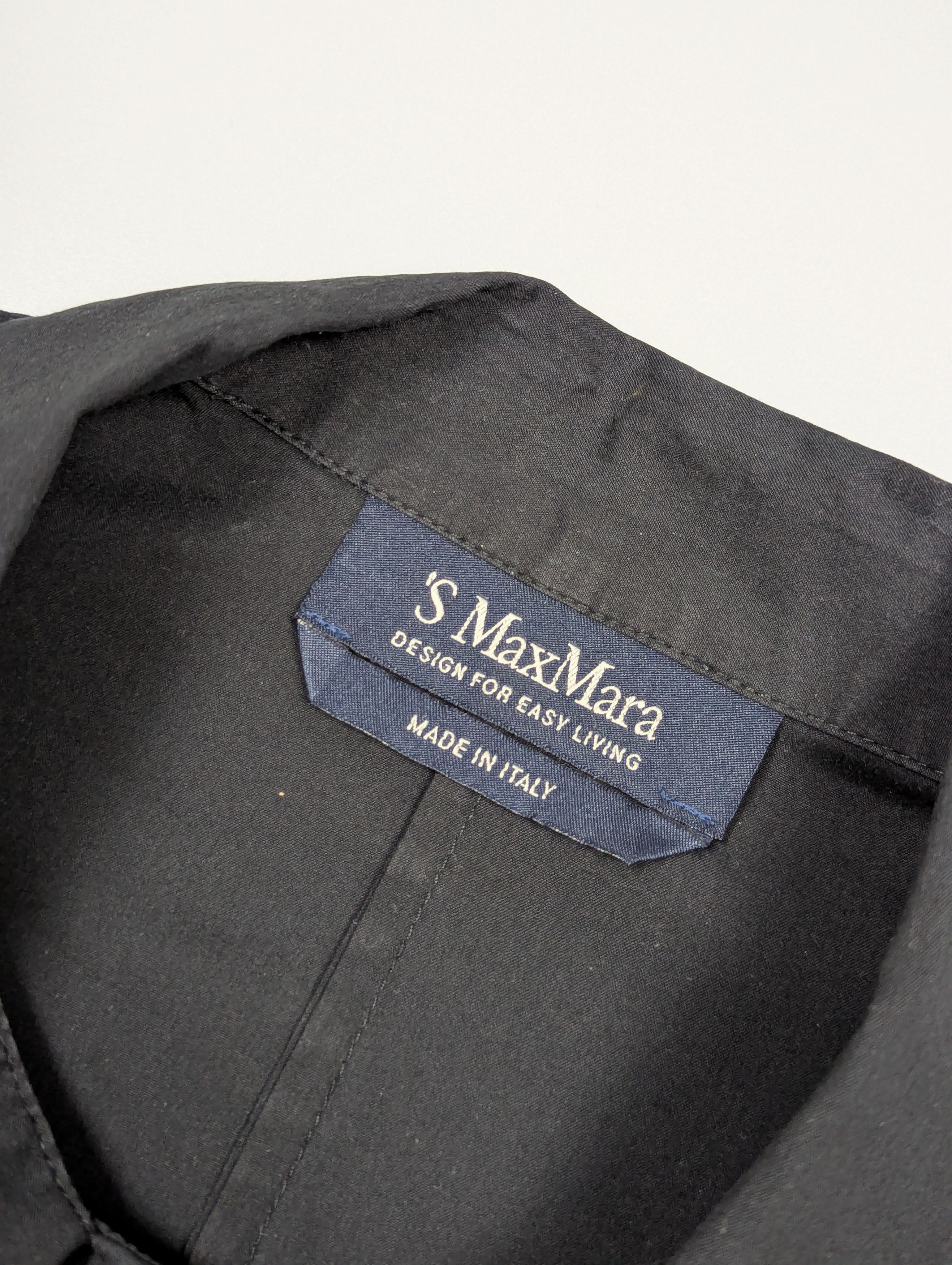 Max Mara S’Max Mara Black Snap Button Short Sleeve Top Minimalist Size M / US 6-8 / IT 42-44 - 8 Thumbnail