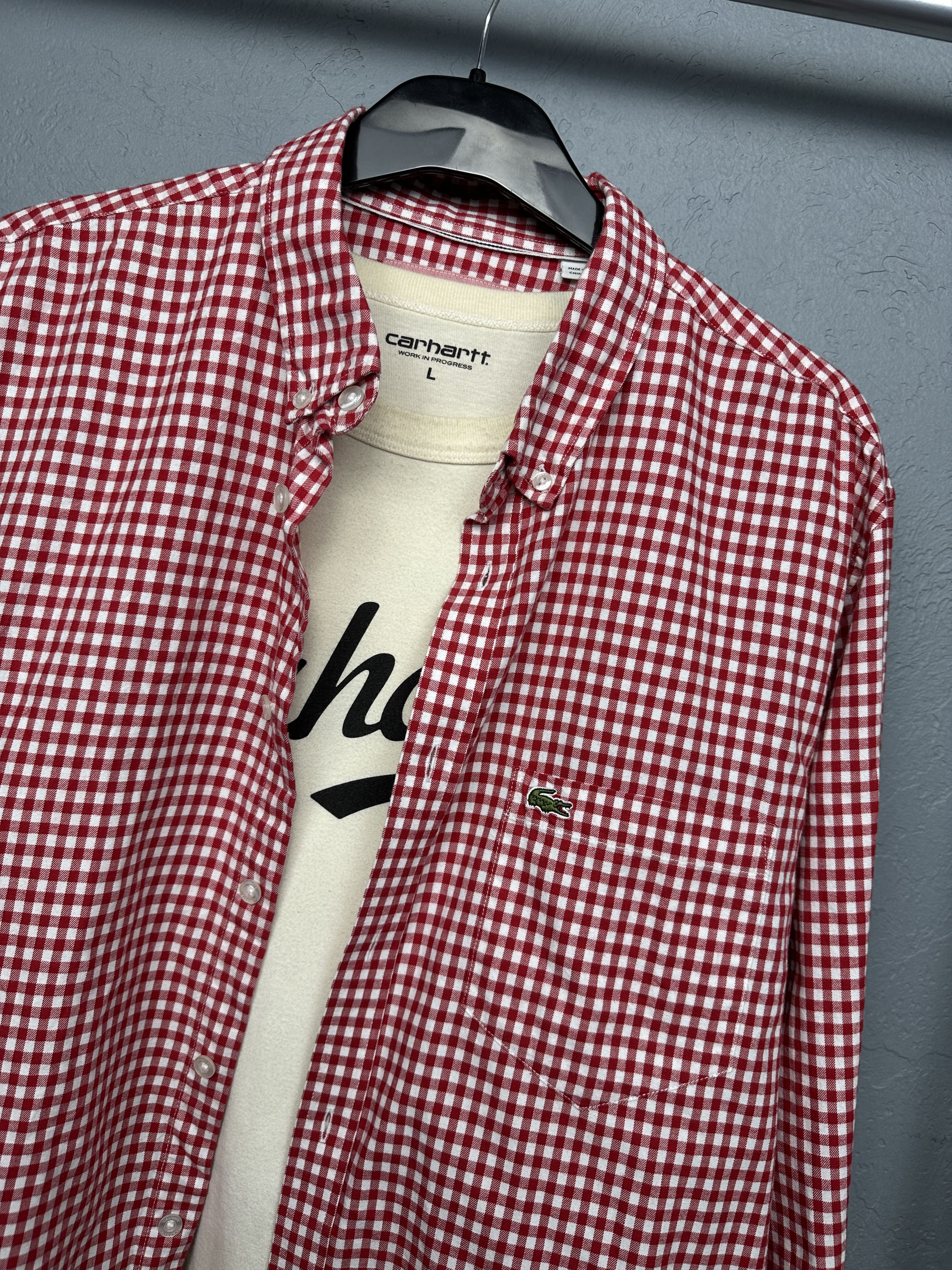 Lacoste Lacoste Mens Flannel Shirt Size US XL / EU 56 / 4 - 2 Thumbnail
