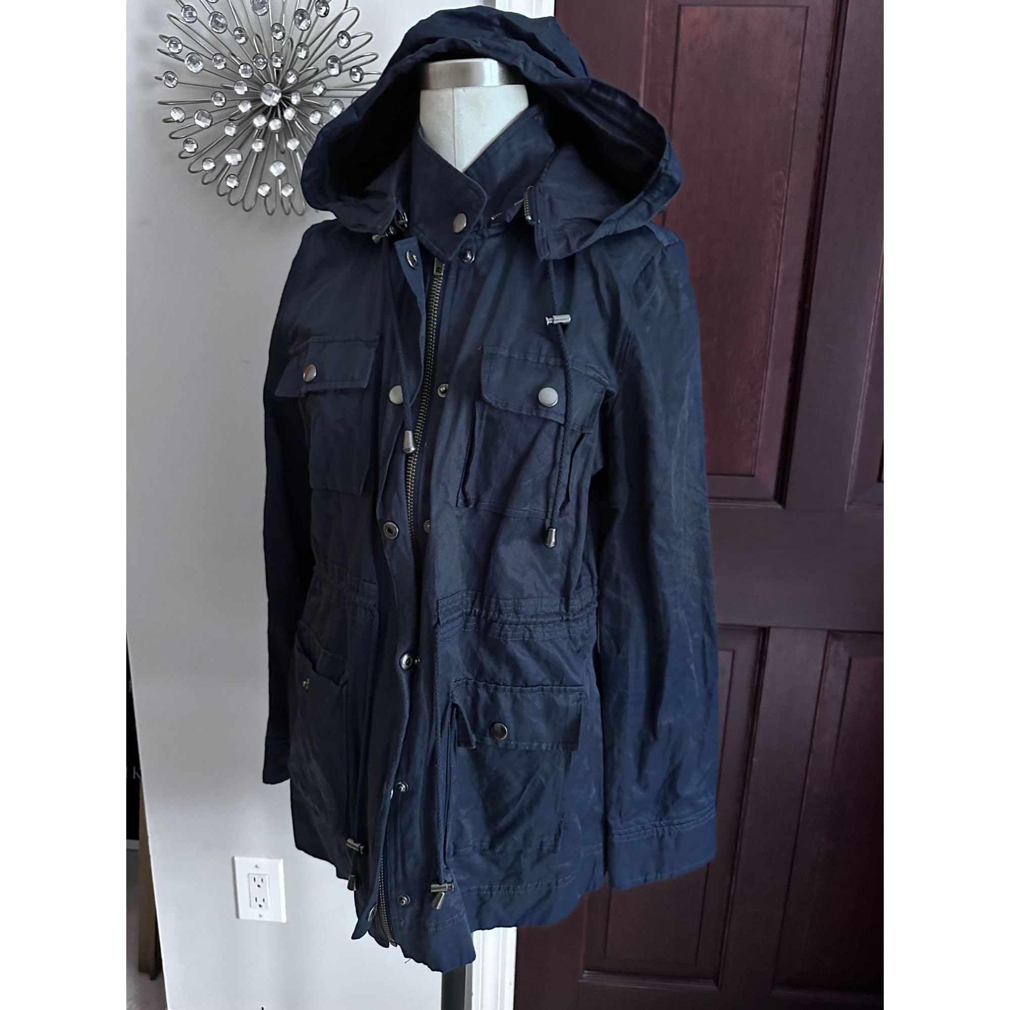 Joie Joie Vera Jane Utility Anorak raincoat Jacket in Navy Size M Size M / US 6-8 / IT 42-44 - 1 Thumbnail