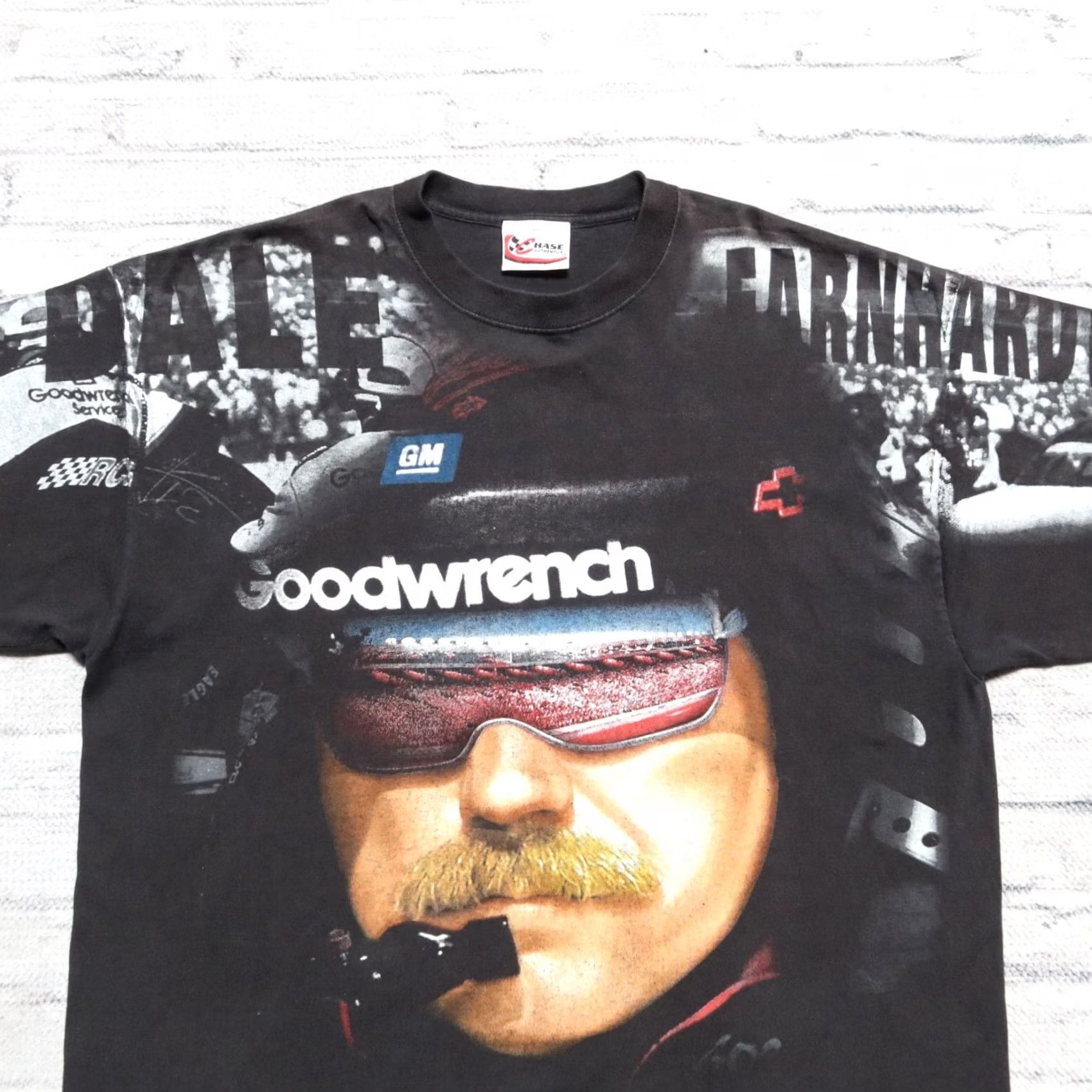 NASCAR Vintage Dale Earnhardt All Over Print Big Face Shirt XL Black Mens NASCAR Size US XL / EU 56 / 4 - 2 Thumbnail