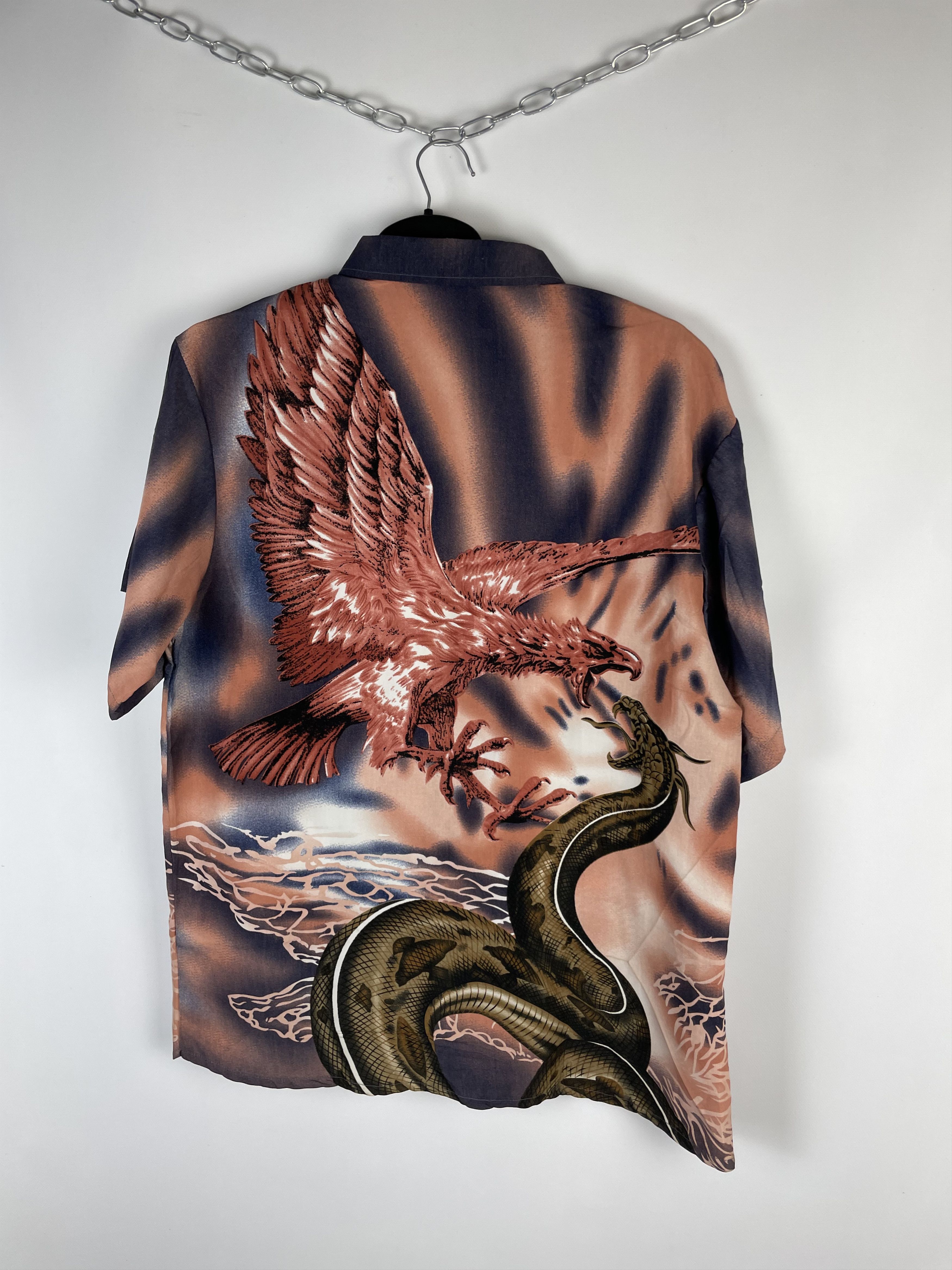 Japanese Brand Vintage Japanese Style Art Dragon Streetwear Shirt Size US L / EU 52-54 / 3 - 7 Thumbnail
