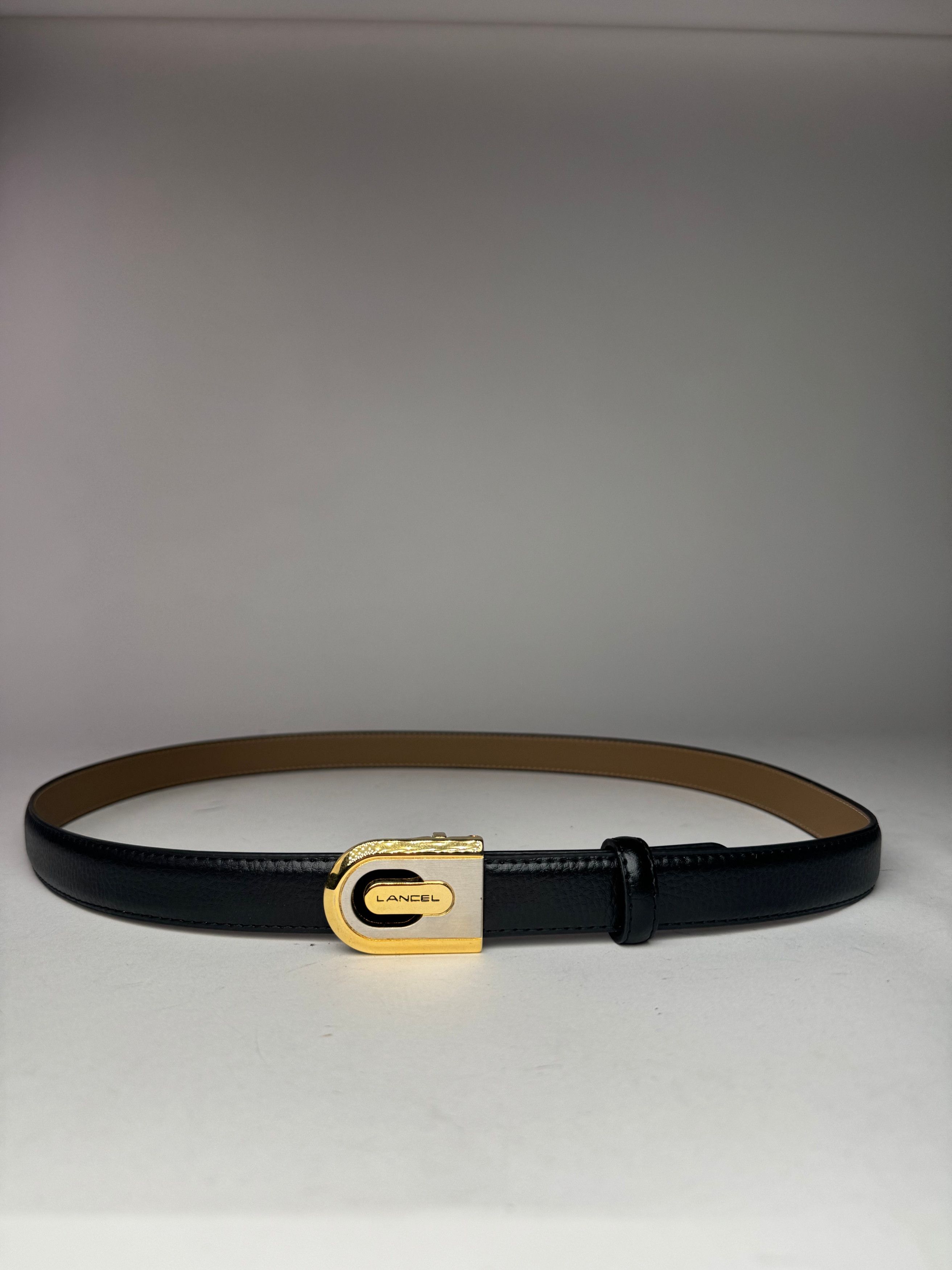 Lancel Vintage ot leather belt black Size ONE SIZE - 1 Thumbnail