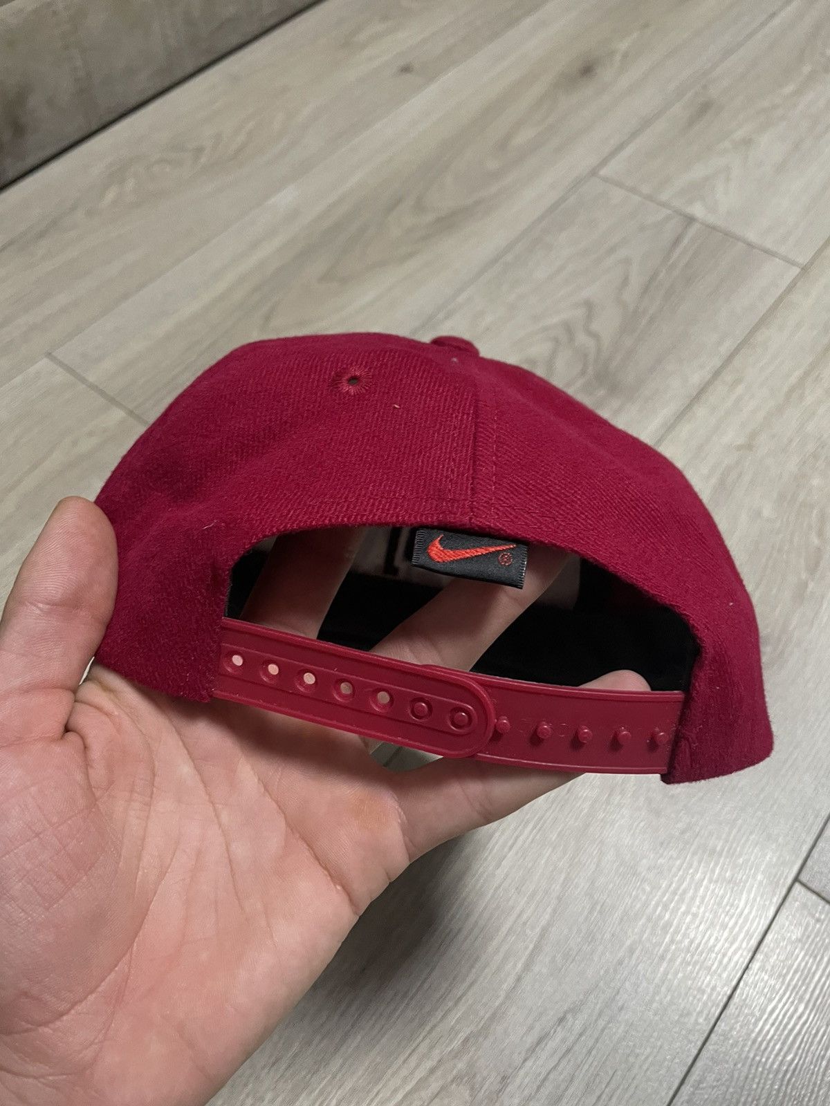Nike Very Rare Nike Cap Big Logo Swoosh Drill Y2K 90s Hype Retro Size ONE SIZE - 3 Thumbnail