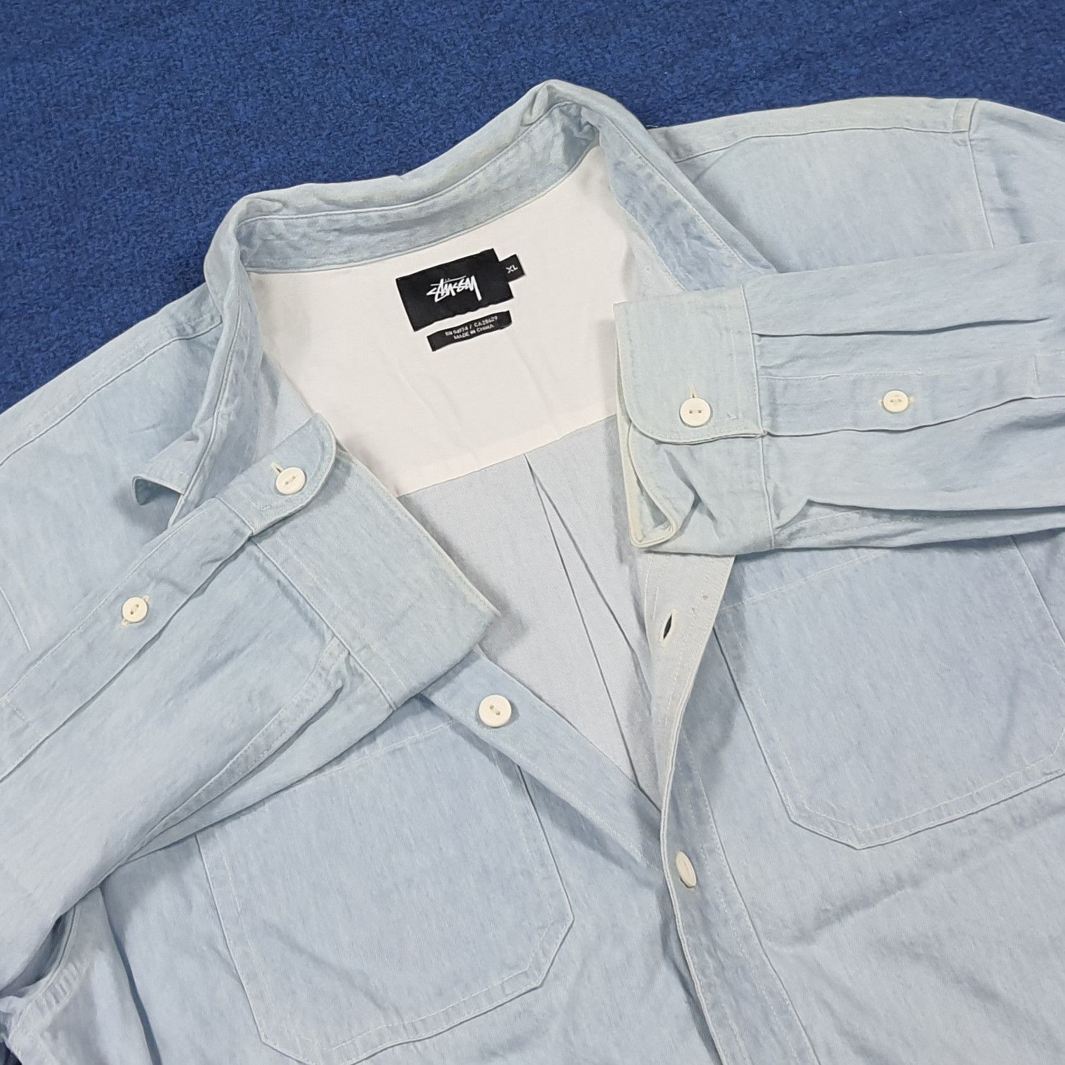 Stussy Vintage Stussy Custom Logo Button Up Shirt C285N36 Size US XL / EU 56 / 4 - 6 Thumbnail
