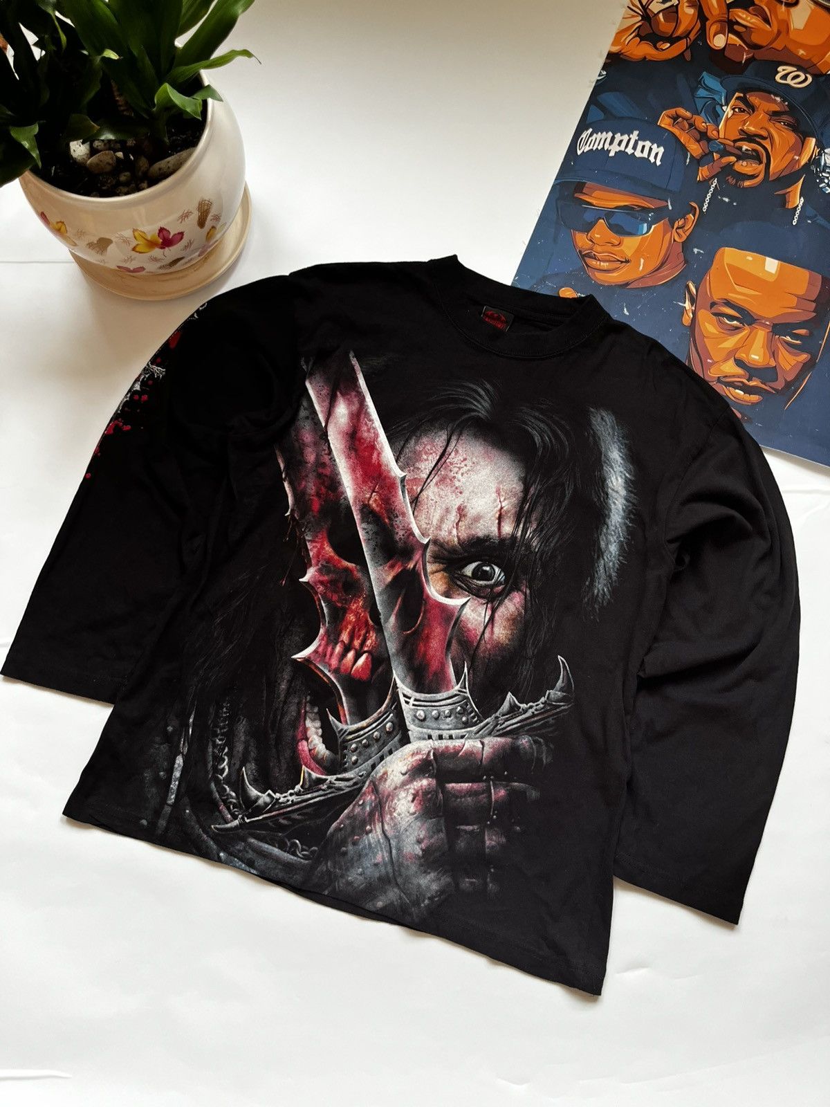 Band Tees Vintage Y2k Spiral Full Print Longsleeve Size US M / EU 48-50 / 2 - 1 Thumbnail