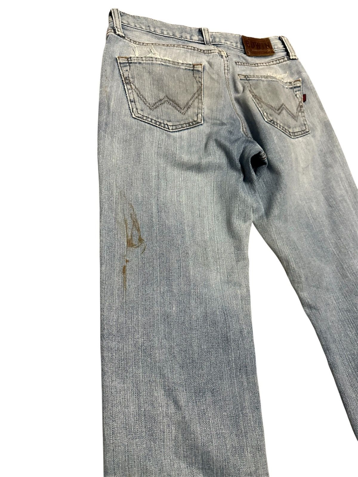 Edwin Vintage Edwin 403 Straight Leg Faded Blue Jeans Size US 30 / EU 46 - 6 Thumbnail