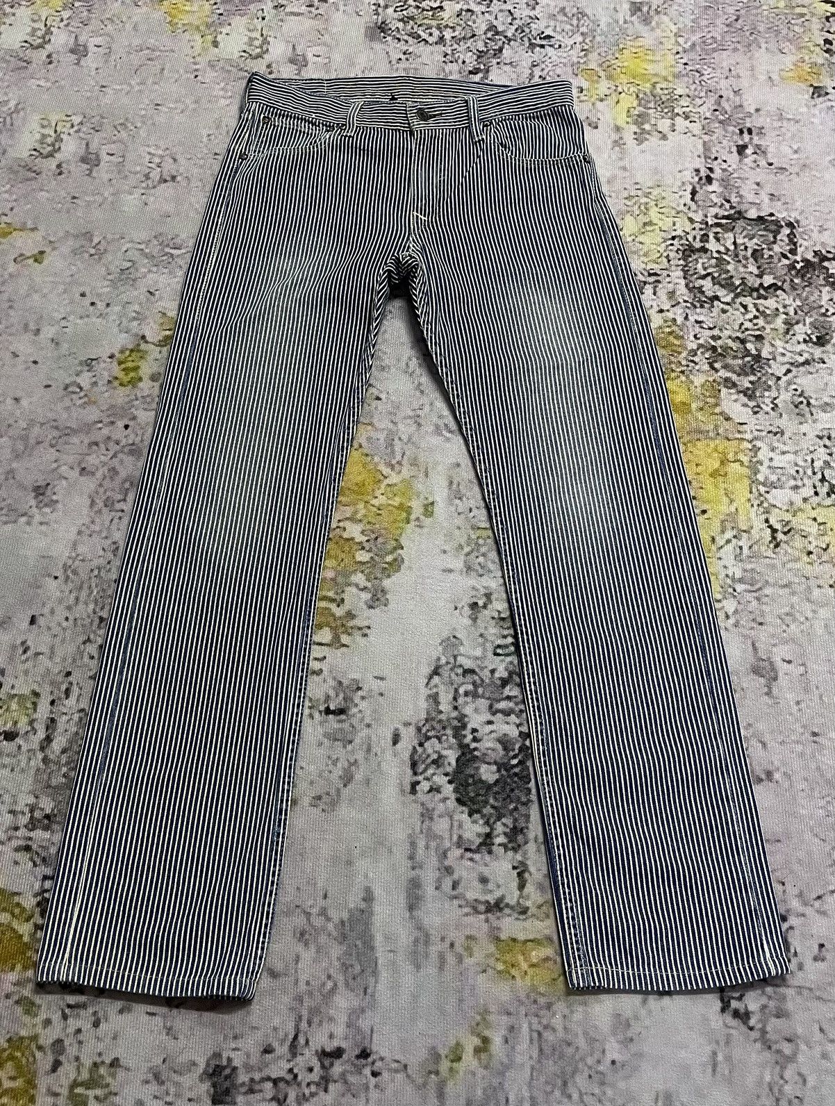 Levi's Levis Jeans White Stripe Vintage Straightcut Size US 30 / EU 46 - 1 Thumbnail