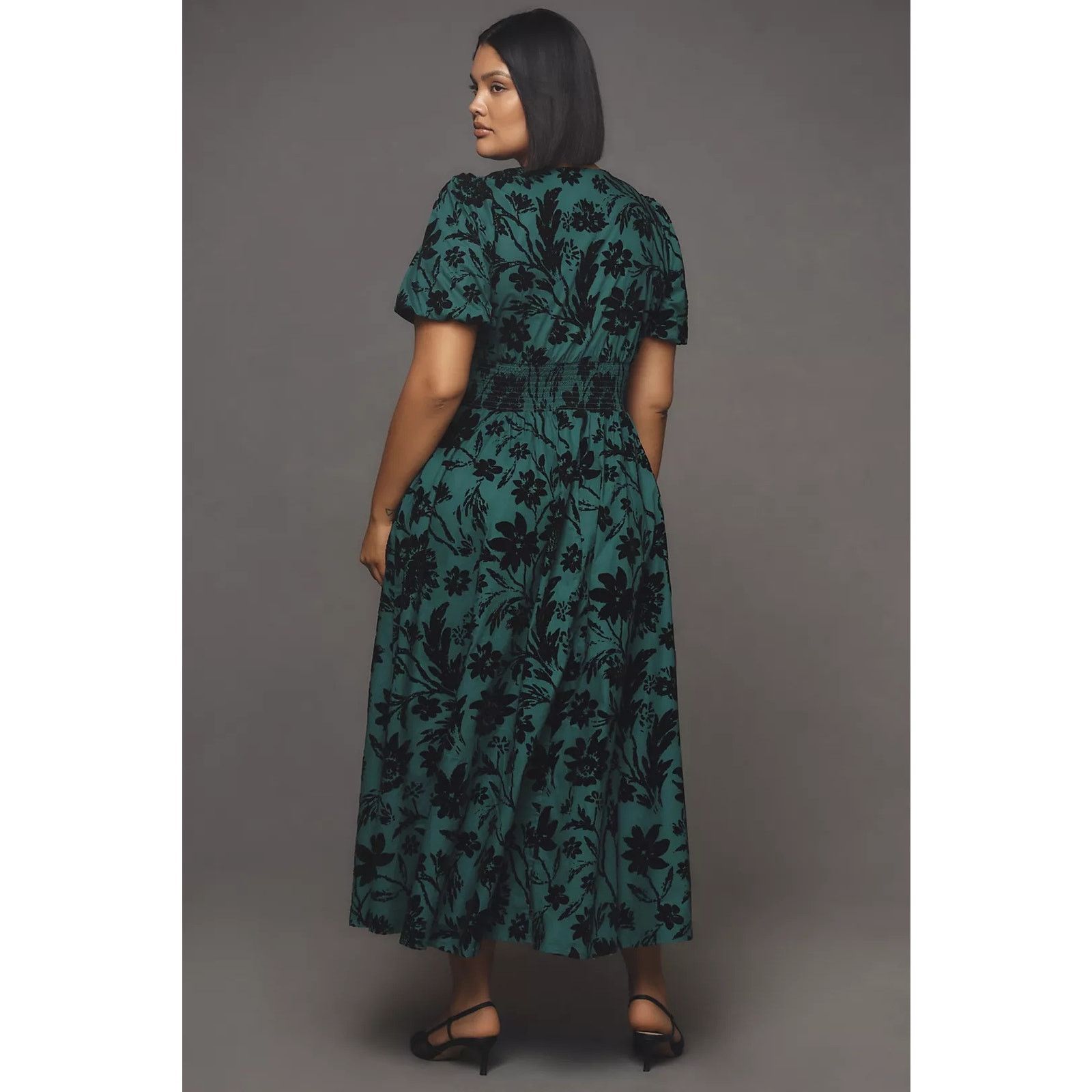 Anthropologie NWT The Katerina Button-Front Dress $198 XXS 00 Dark Green Size XXS / US 00 / IT 34 - 6 Thumbnail