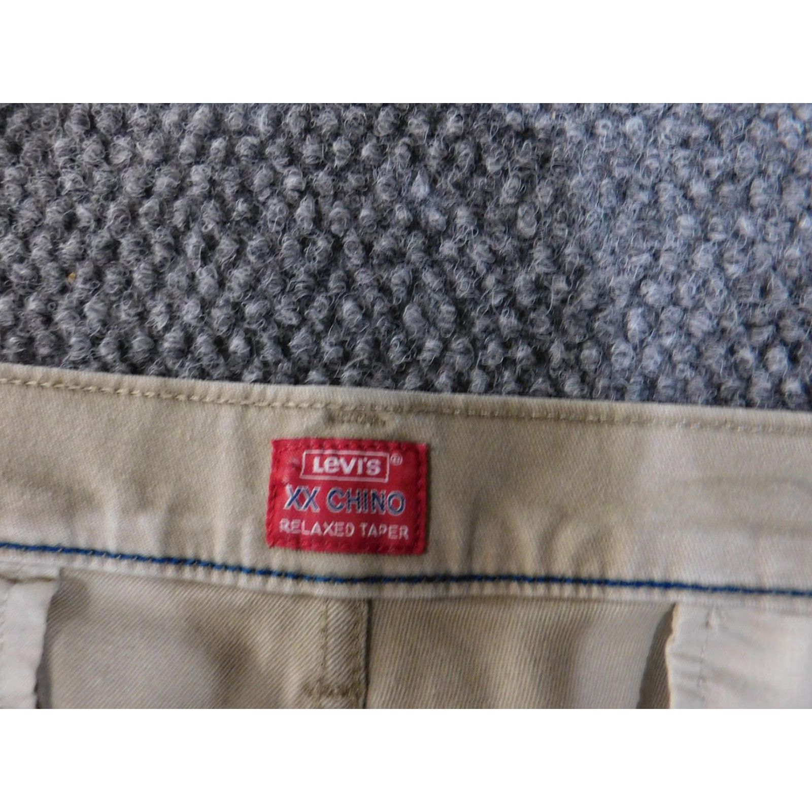Levi's Levi's XX Chino Pants Mens 36x32 Tan Flat Front Relaxed Taper Stretch Khaki Size US 36 / EU 52 - 3 Thumbnail