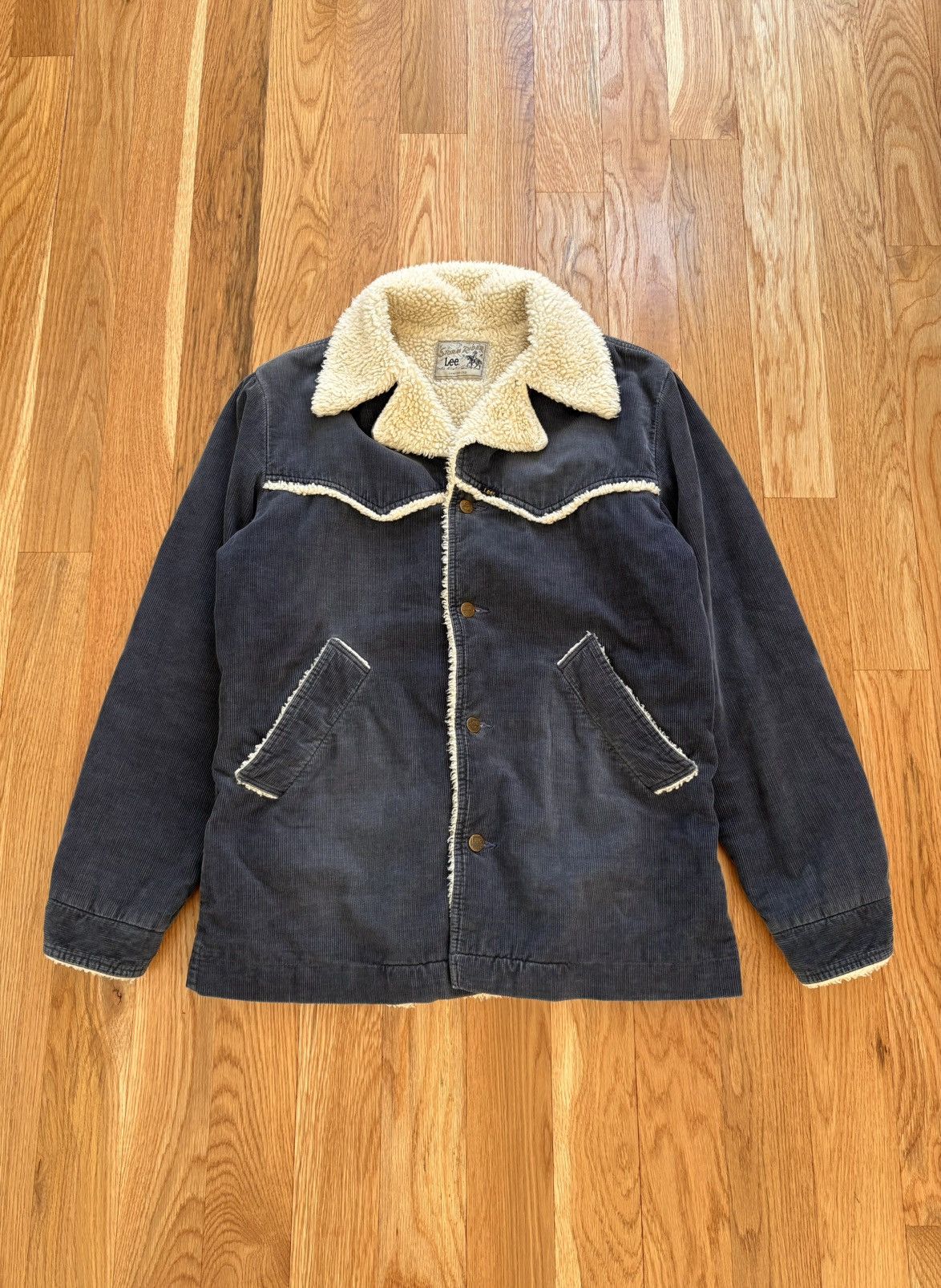 Lee Lee Storm Rider Vintage 70s Sherpa Faded Corduroy Jacket M Size US M / EU 48-50 / 2 - 1 Thumbnail
