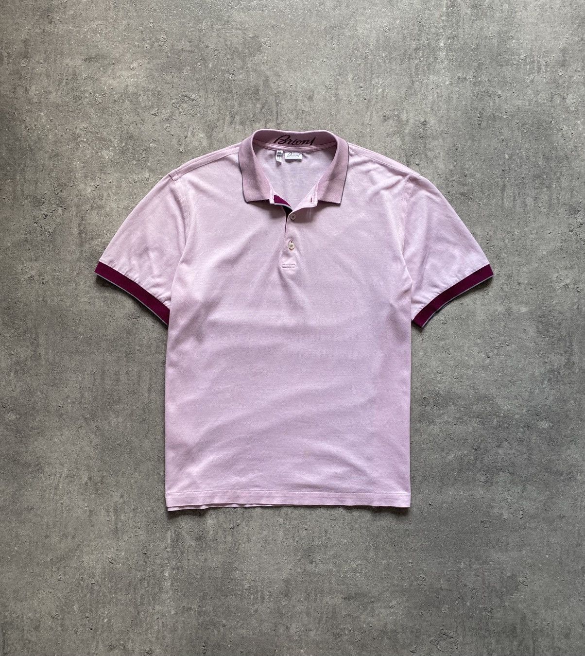 Brioni Brioni Pink/Purple Soft Cotton Polo Tee T-Shirt Size US XXL / EU 58 / 5 - 1 Thumbnail